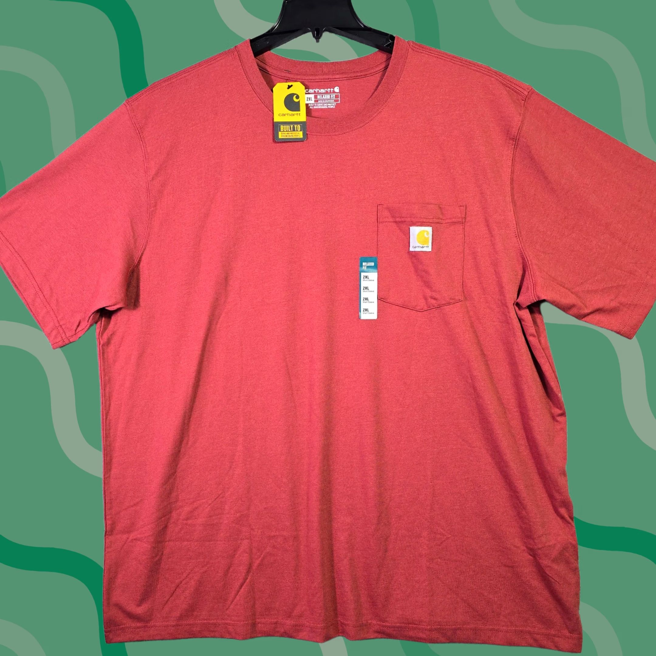 Carhartt CARHARTT Shirt Mens 2XL Red Pocket Tee Outdoor Casual NWT Logo Size US XXL / EU 58 / 5 - 1 Thumbnail