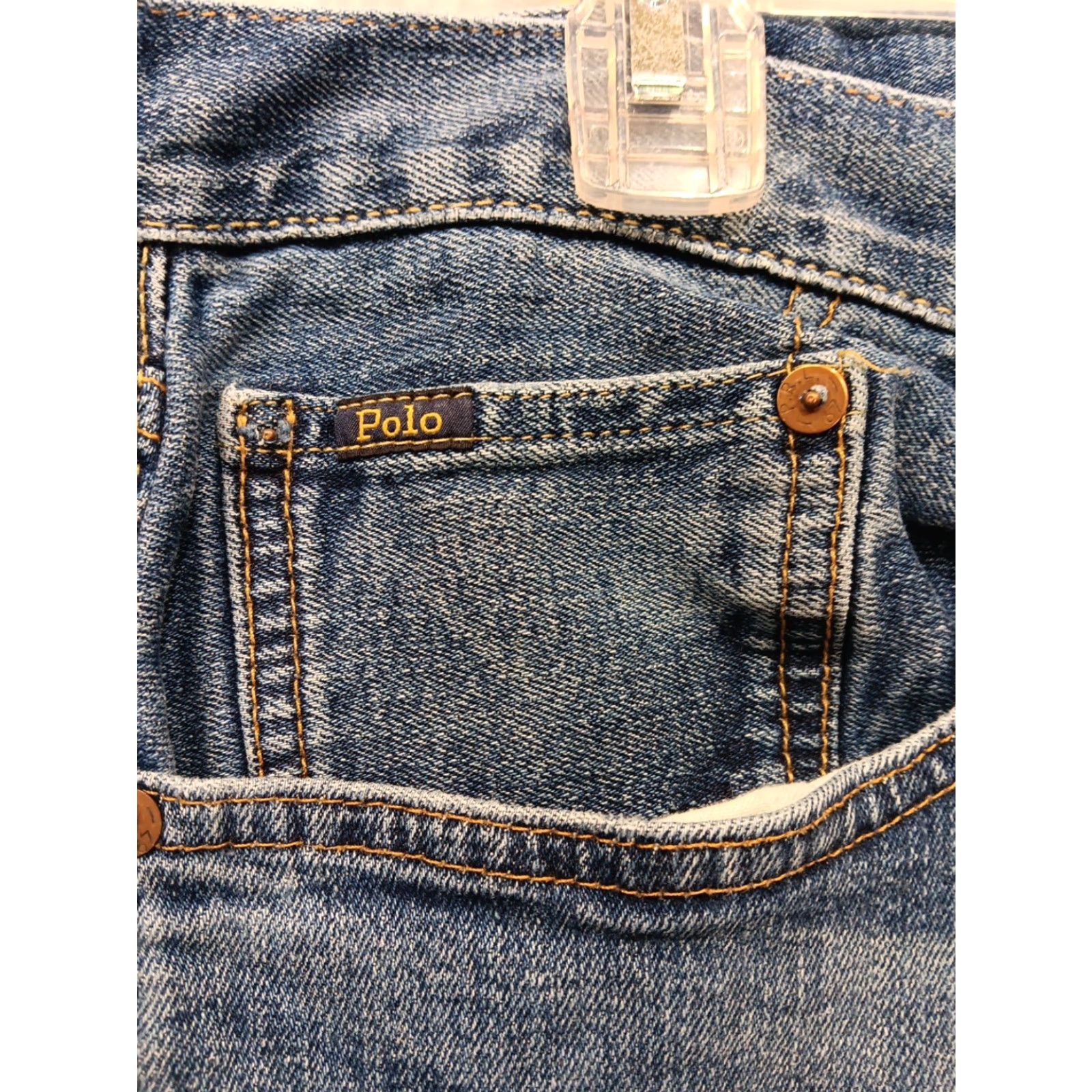 Polo Ralph Lauren Polo Ralph Lauren Hampton Jeans Men 36x30 Green Denim Relaxed Straight 5-Pocket Zipper Button Logo Regular Mulitseason - Mens Size US M / EU 48-50 / 2 - 3 Thumbnail