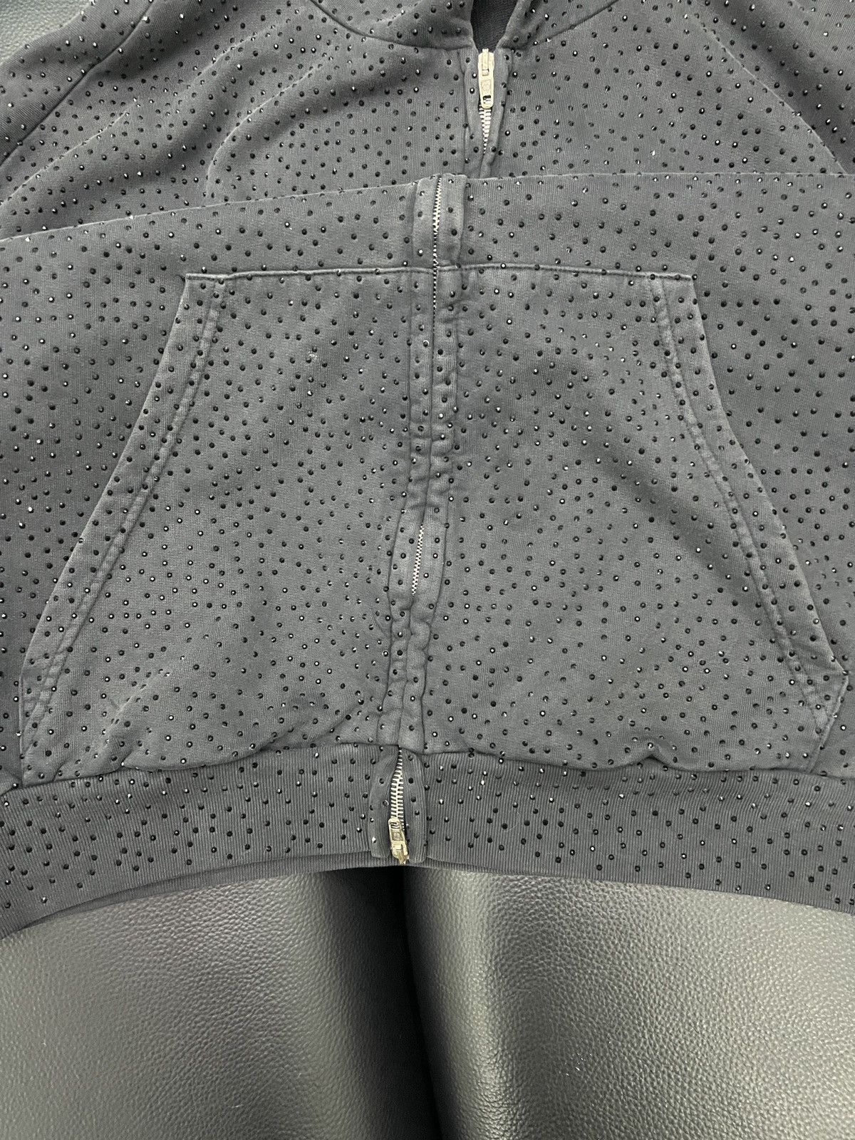 Balenciaga Balenciaga SS23 Runway “Mud” Crystal Zip Hoodie Size US M / EU 48-50 / 2 - 5 Thumbnail