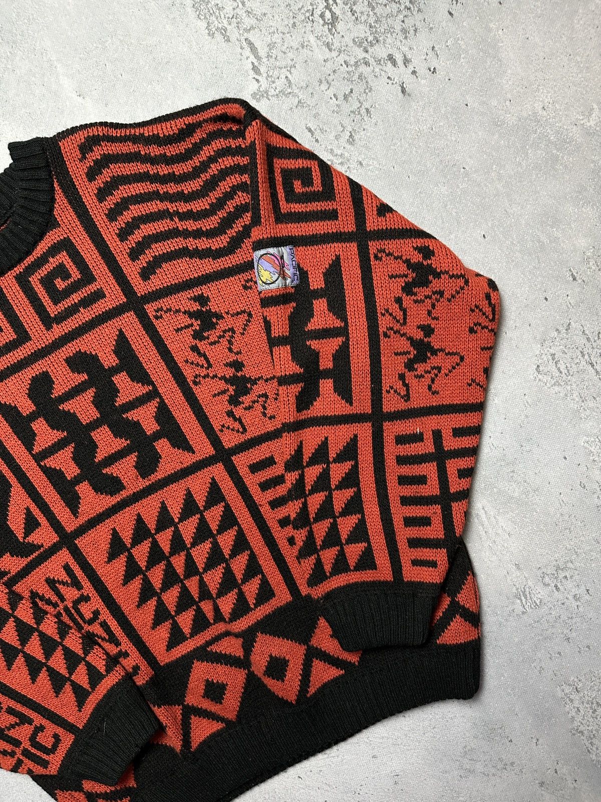 Ocean Pacific Rare Vintage 80s Ocean Pacific Sweater Tribal Aztec Knit USA Size US L / EU 52-54 / 3 - 3 Thumbnail