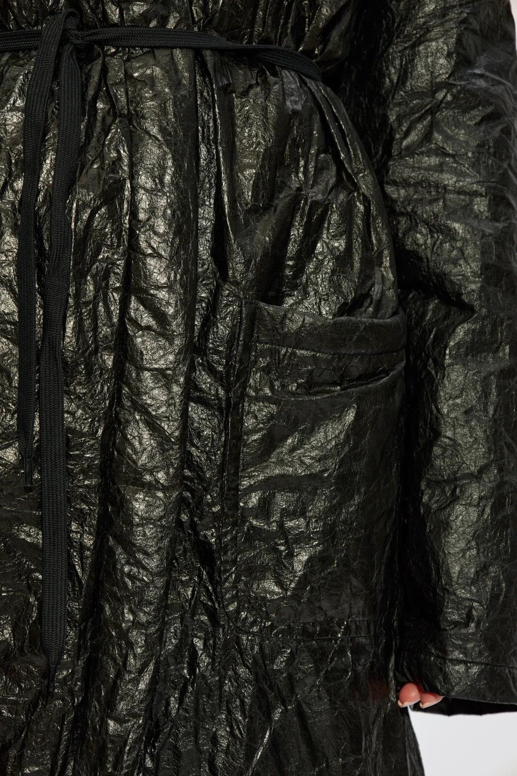 Balenciaga o1bcso1str0625 Bathrobe Maxi Coat in Black Size US S / EU 44-46 / 1 - 4 Thumbnail