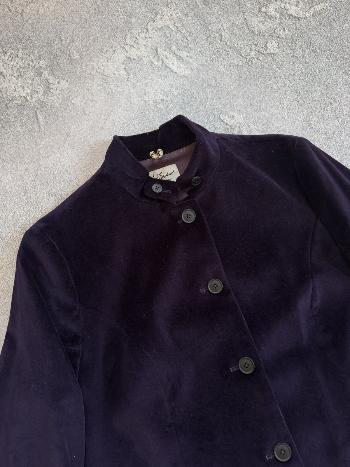 Designer Luis Trenker 48size velour purple blazer jacket coat Size XL / US 12-14 / IT 48-50 - 9 Thumbnail