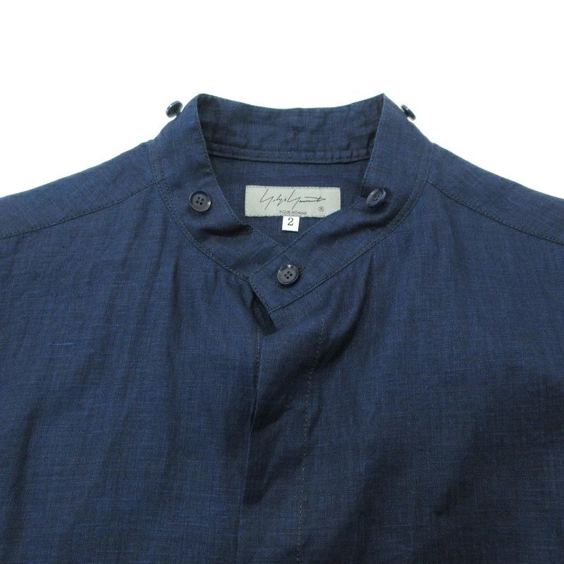 Yohji Yamamoto Yohji Yamamoto POUR HOMME Coated Double Collar Shirt Size US M / EU 48-50 / 2 - 4 Thumbnail