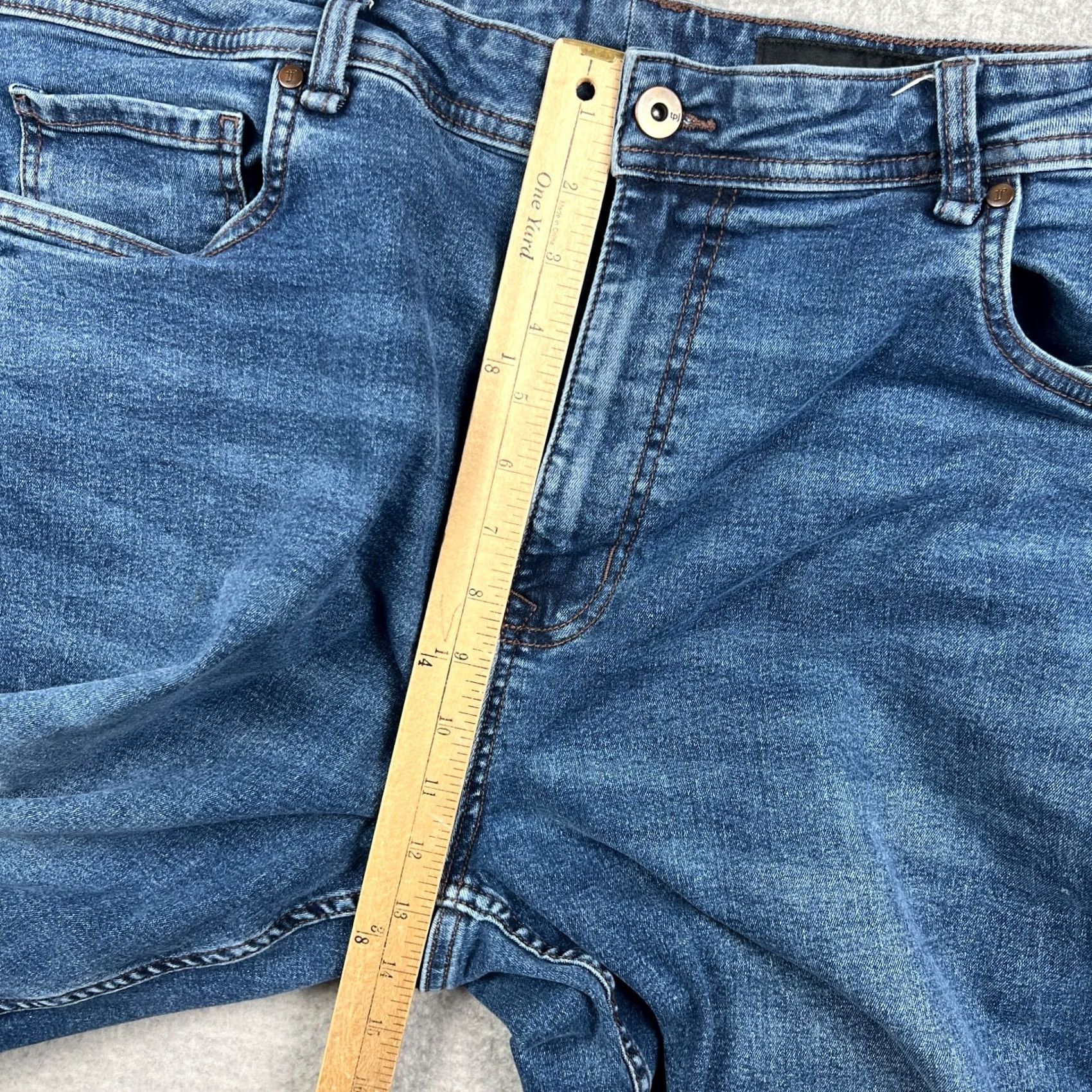 Denime The Perfect Jean NYC Jeans Mens Blue Denim Stretch 42x30 Thick Thicc Pockets Pants Size US 42 / EU 58 - 7 Thumbnail