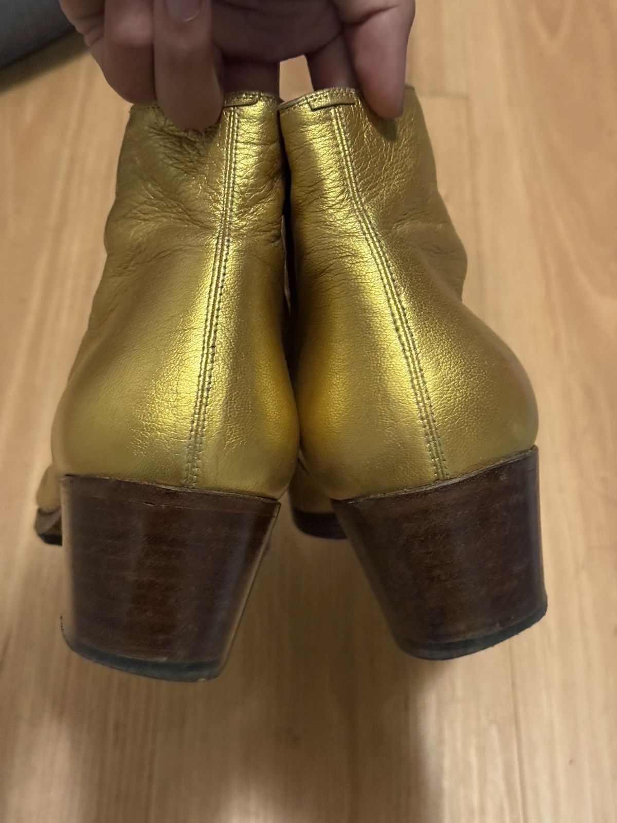 Dior Diorhomme05AW“In The Morning”gold boots Size US 7.5 / EU 40-41 - 3 Thumbnail