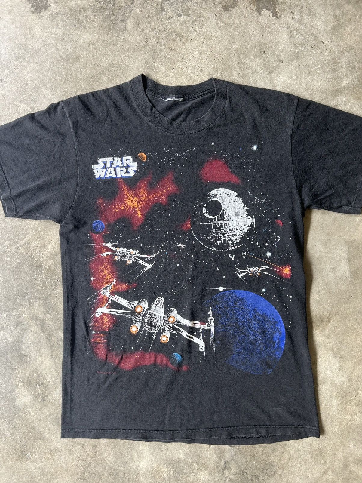 Vintage Vintage 90s Star Wars X-Wing Fighters Death Star Size US L / EU 52-54 / 3 - 2 Thumbnail