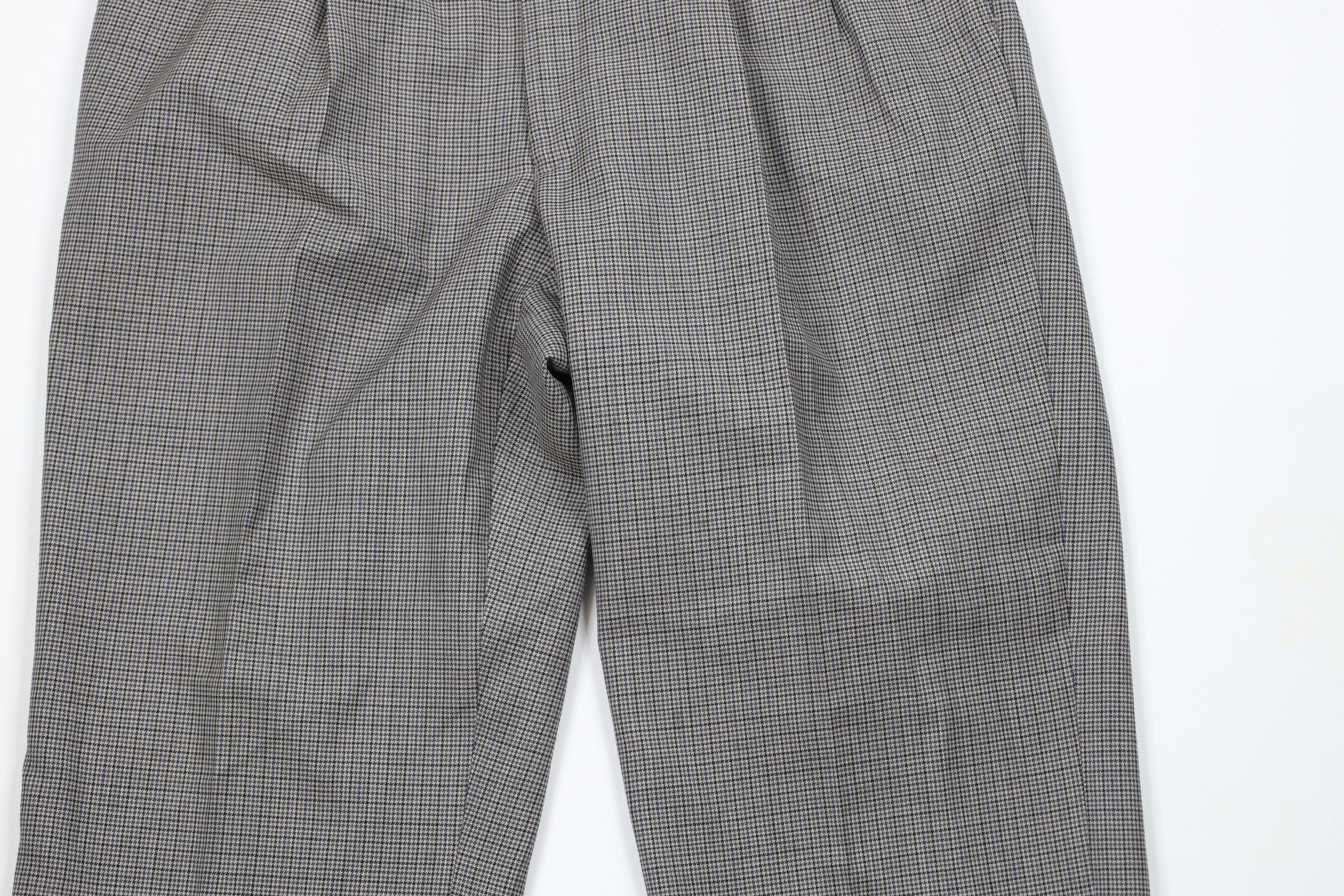 Ralph Lauren × Vintage Vintage 90s Ralph Lauren Cuffed Wide Leg Pants Houndstooth Size US 36 / EU 52 - 3 Thumbnail