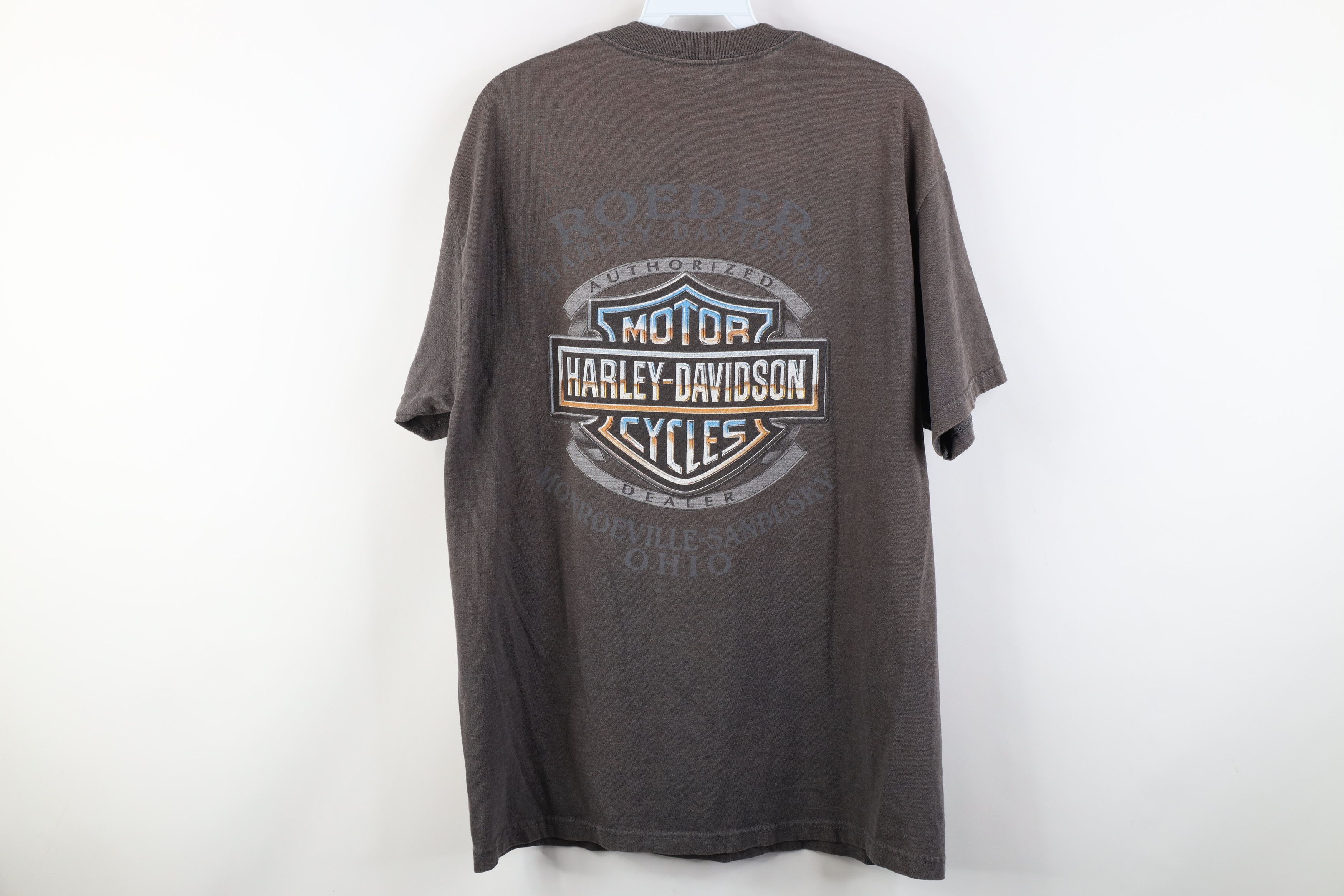 Harley Davidson Vintage Y2K 2001 Harley Davidson Spell Tribal T-Shirt Gray Size US L / EU 52-54 / 3 - 12 Thumbnail