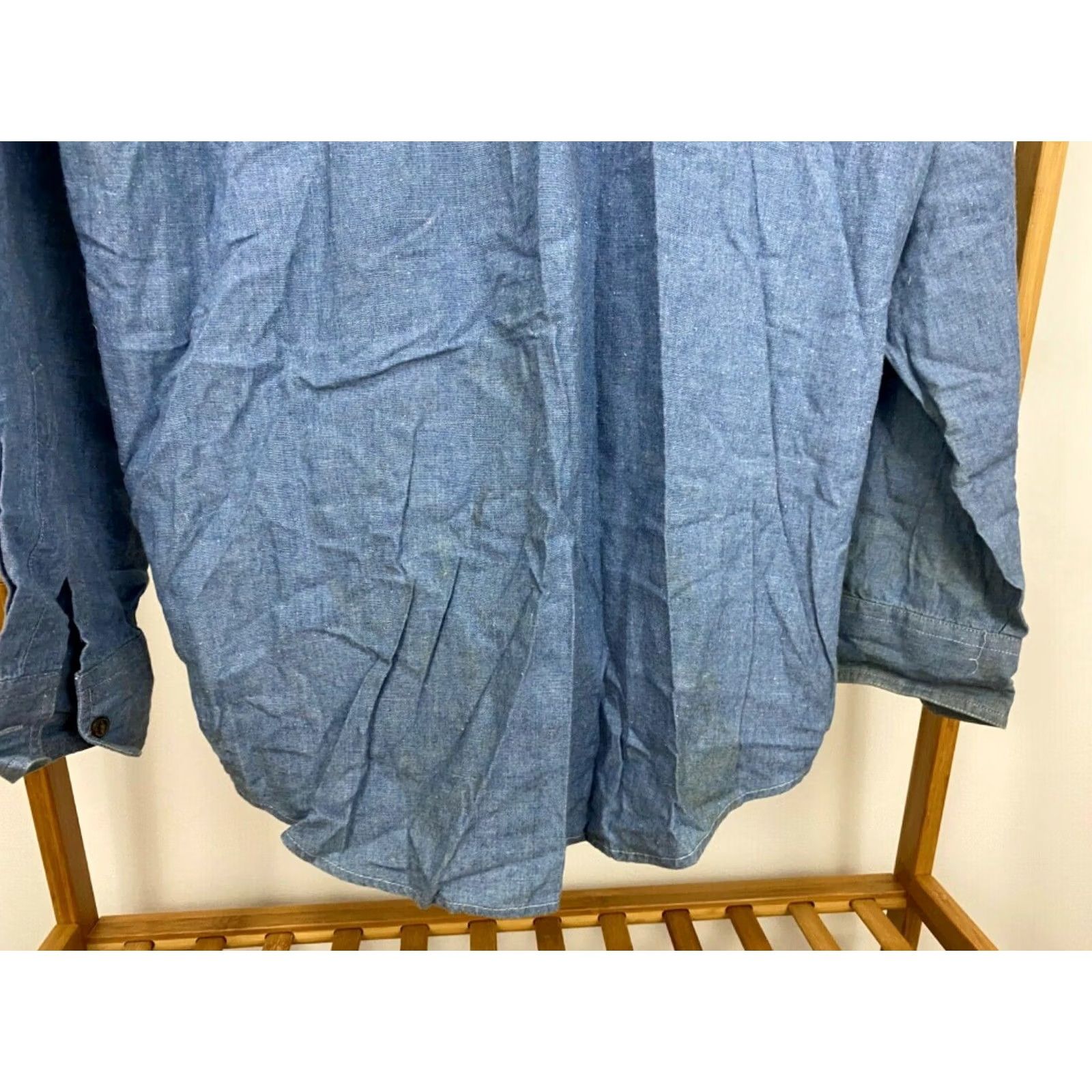 Ralph Lauren VTG Ralph Lauren CHAPS Shirt Chambray Button-Down Long Sleeve M Blue Mens Size US M / EU 48-50 / 2 - 6 Thumbnail