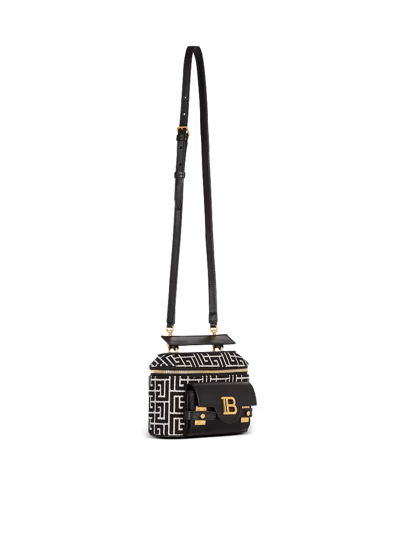 Balmain o1s1wg111225 Size:OS/B-Buzz Vanity Monogram Bag in Black Size ONE SIZE - 6 Thumbnail