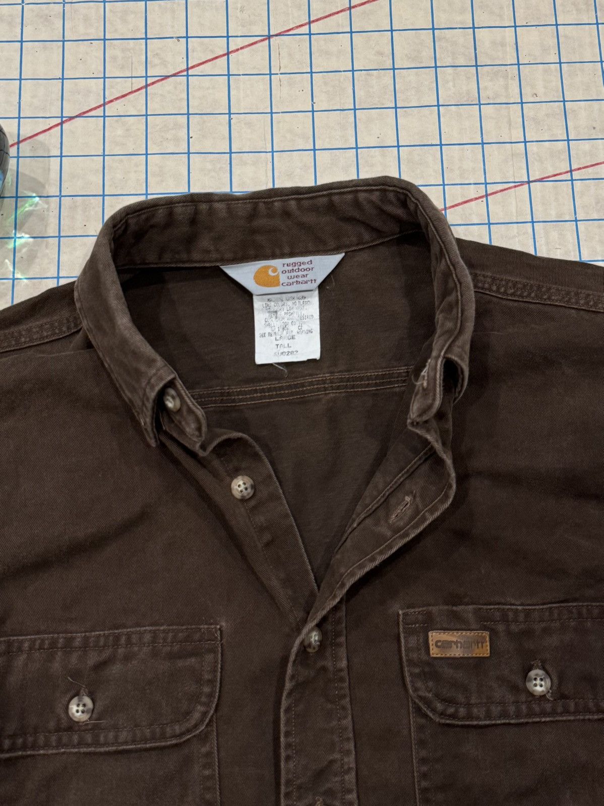 Carhartt Vintage Carhartt Rugged Outdoor Wear Brown Button Up Large T Size US L / EU 52-54 / 3 - 5 Thumbnail