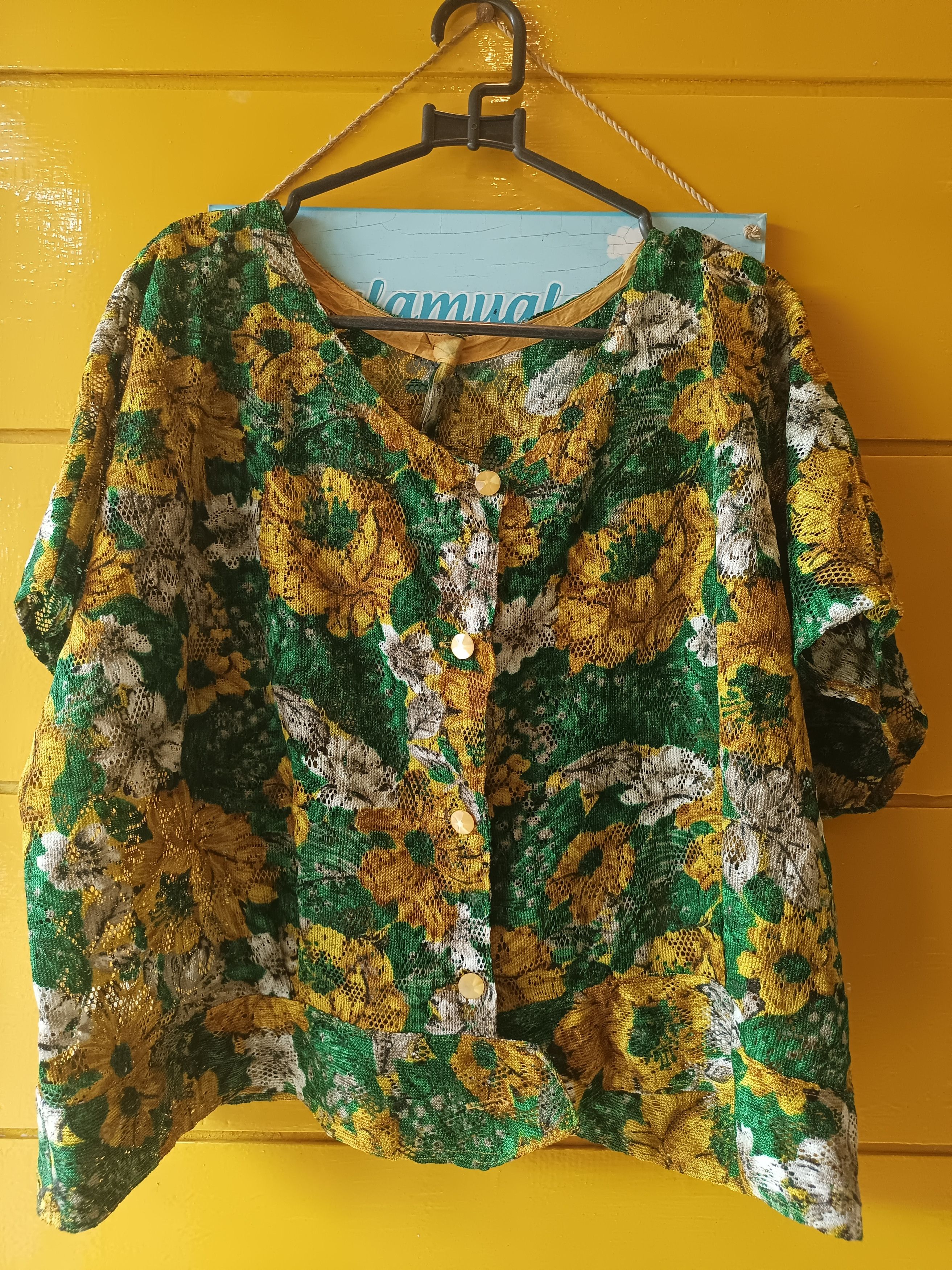 If Six Was Nine × Japanese Brand Womens Floral Lace Crop Tops Short Sleeve Size XL / US 12-14 / IT 48-50 - 5 Thumbnail