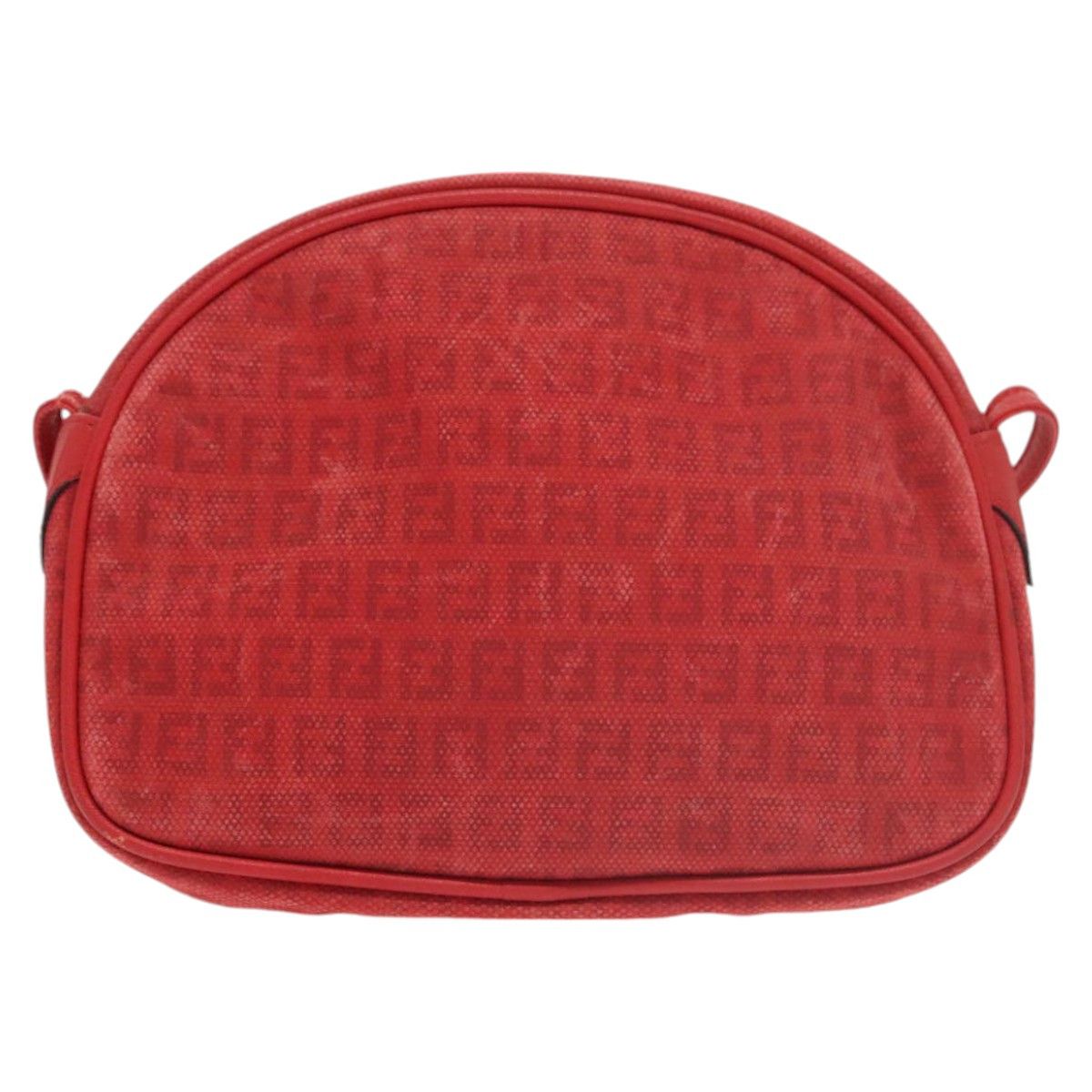 Fendi Zucchino Red Canvas Shoulder Bag (Pre-Owned) Size ONE SIZE - 1 Thumbnail