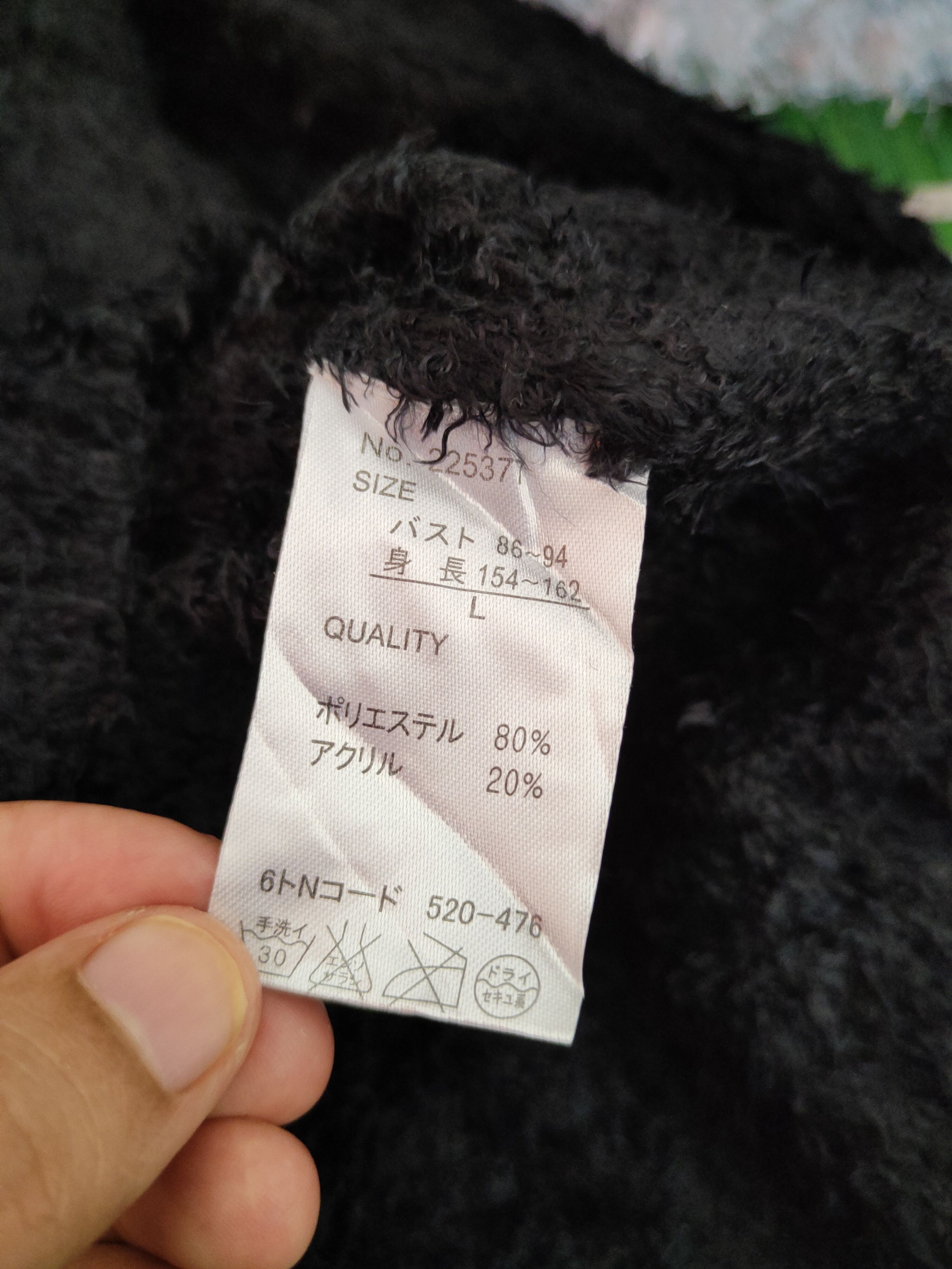 Japanese Brand Jinty Black Shag Shaggy Fur Mohair Knitwear #S1816 Size M / US 6-8 / IT 42-44 - 11 Thumbnail