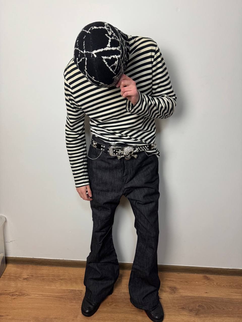Japanese Brand Custom Avant Garde Flared Jeans Archive Style
