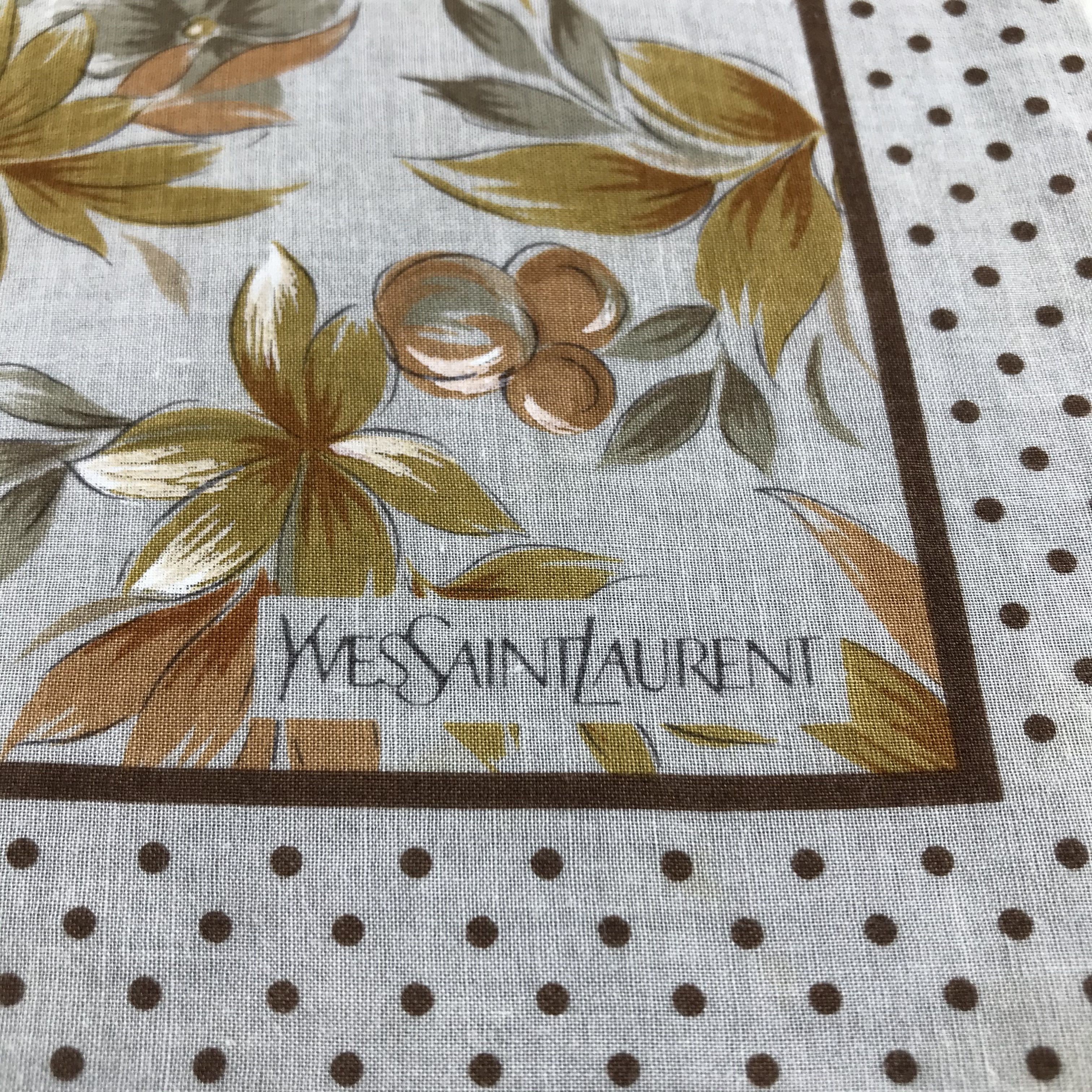 Yves Saint Laurent YSL Floral Handkerchief Neckerchief Bandana H459 Size ONE SIZE - 4 Thumbnail