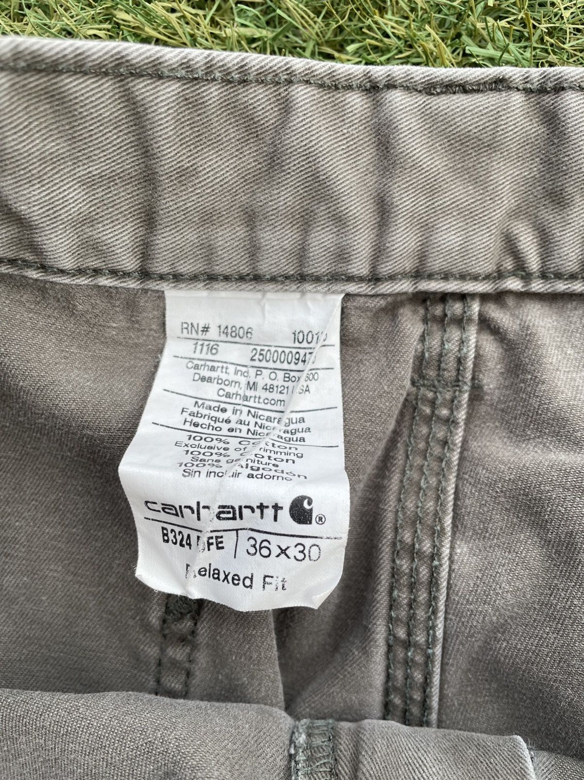Carhartt Carhartt Pants Mens 36x30 Green B324 ARG Relaxed Fit Utility Size US 36 / EU 52 - 6 Thumbnail
