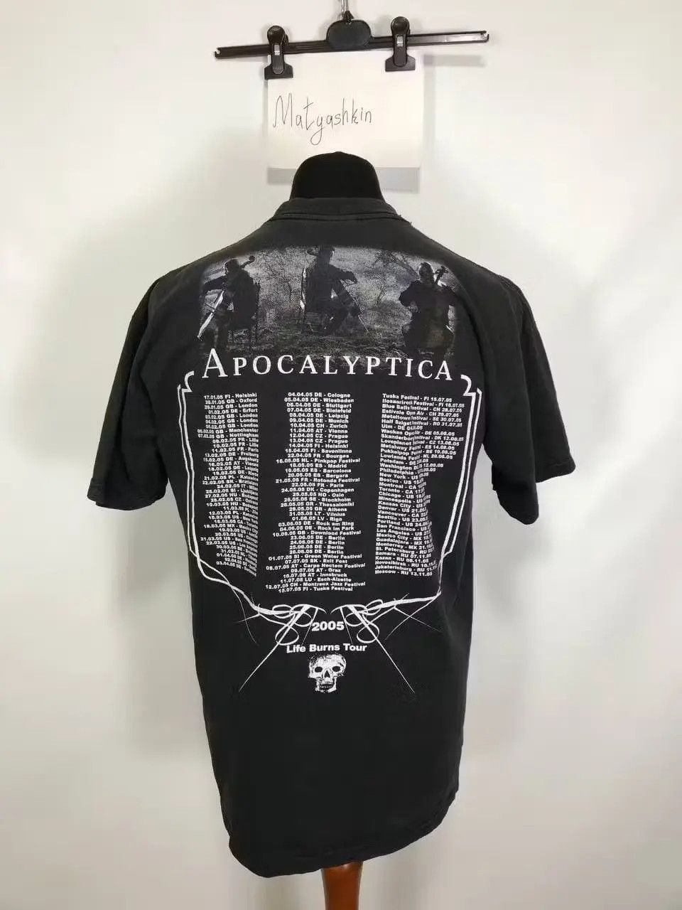 Band Tees Apocalyptica 2005 tour t-shirt size L Size US L / EU 52-54 / 3 - 2 Thumbnail