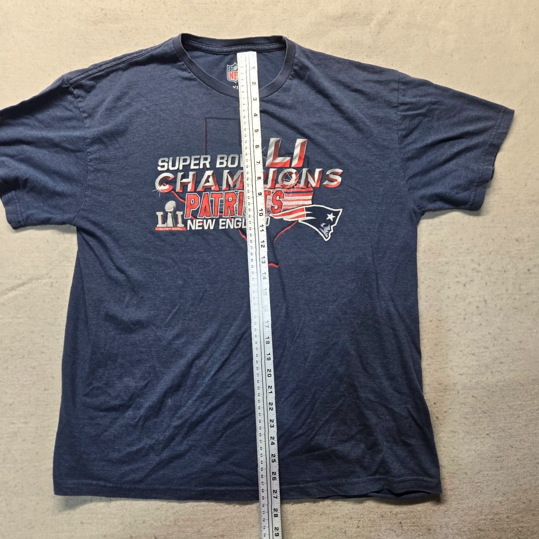 NFL New England Patriots NFL Tee Shirt Adult XL Blue Logo Shirt Football 90s Dynasty Mens Size US XL / EU 56 / 4 - 6 Thumbnail