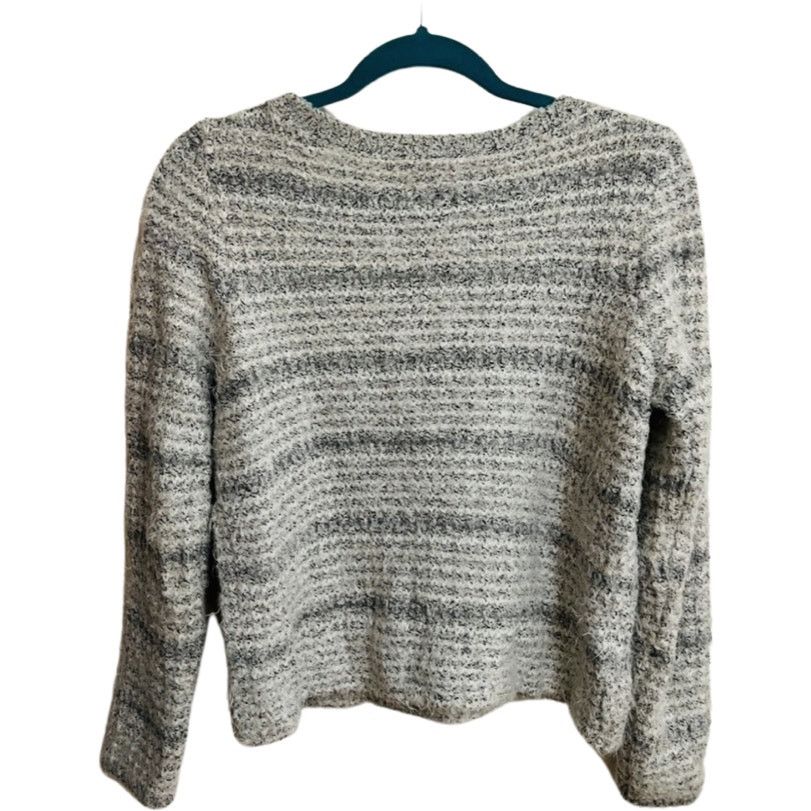 Loft LOFT Chunky Gray Crew Neck Marled Sweater Mint Size S Size S / US 4 / IT 40 - 2 Thumbnail
