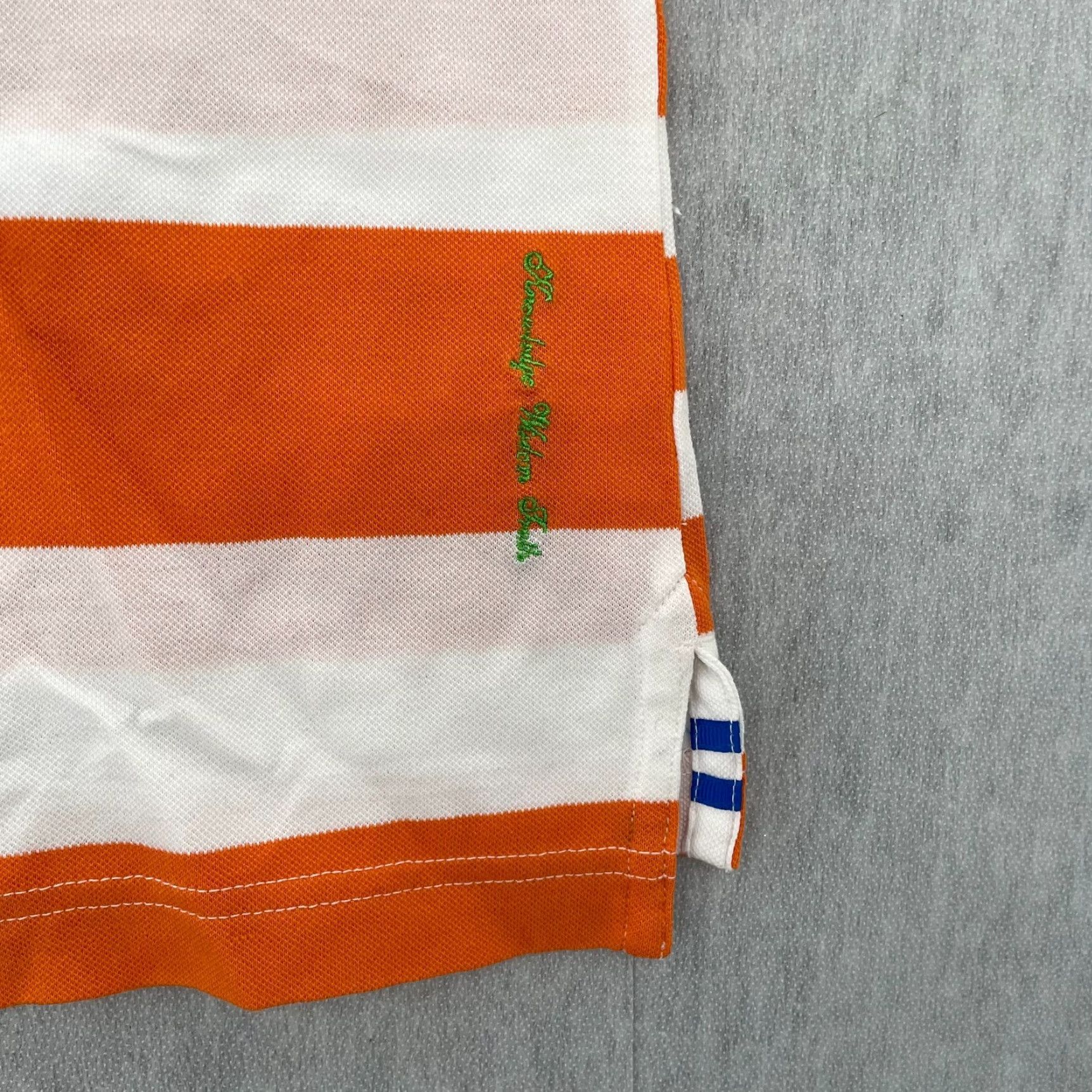 Robert Graham VINTAGE Robert Graham Polo Shirt Mens Large Orange Striped Dragonfly Logo Casual Men's L Size US L / EU 52-54 / 3 - 4 Thumbnail