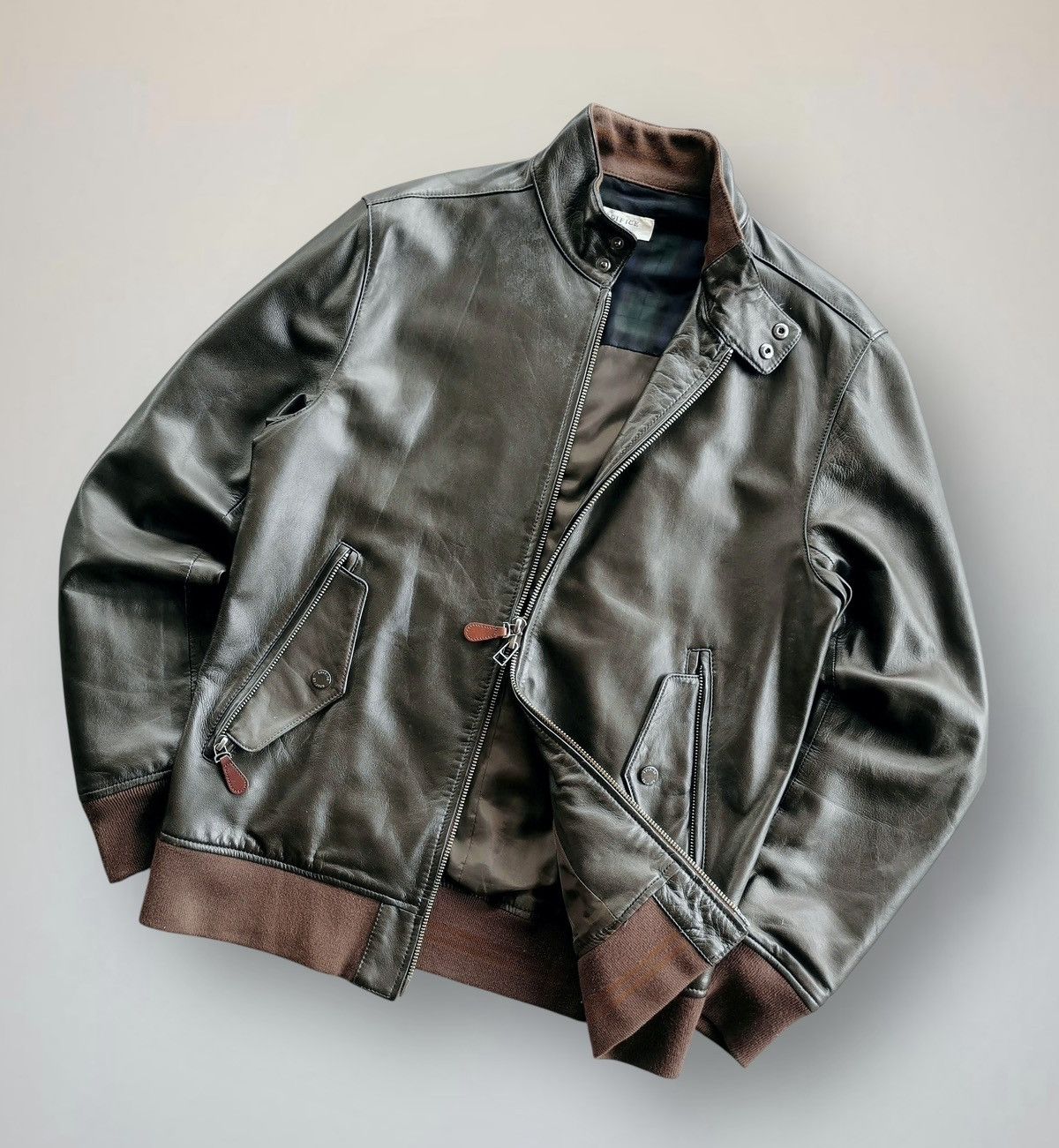 Edifice Japan EDIFICE Leather Bomber Jacket Sheepskin Rare Piece Size US S / EU 44-46 / 1 - 1 Thumbnail