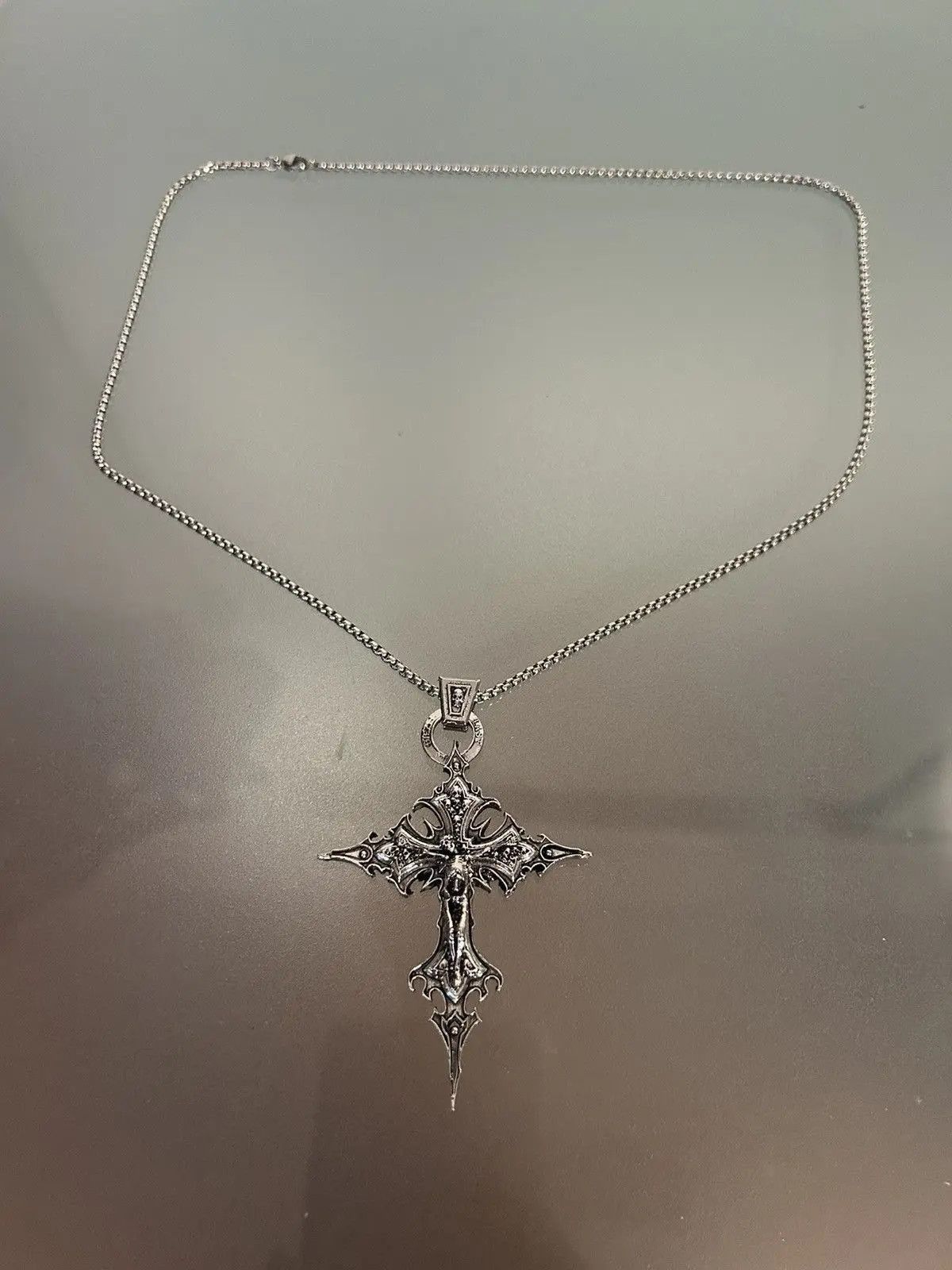 Japanese Brand Gothic Skeleton Cross Necklace Size ONE SIZE - 4 Thumbnail