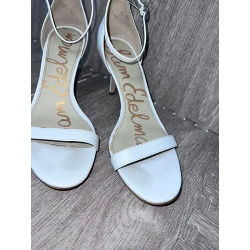 Sam Edelman Sam Edelman Women's White Ankle Strap Heeled Sandal Size 9.5 Size US 9.5 / IT 39.5 - 2 Thumbnail