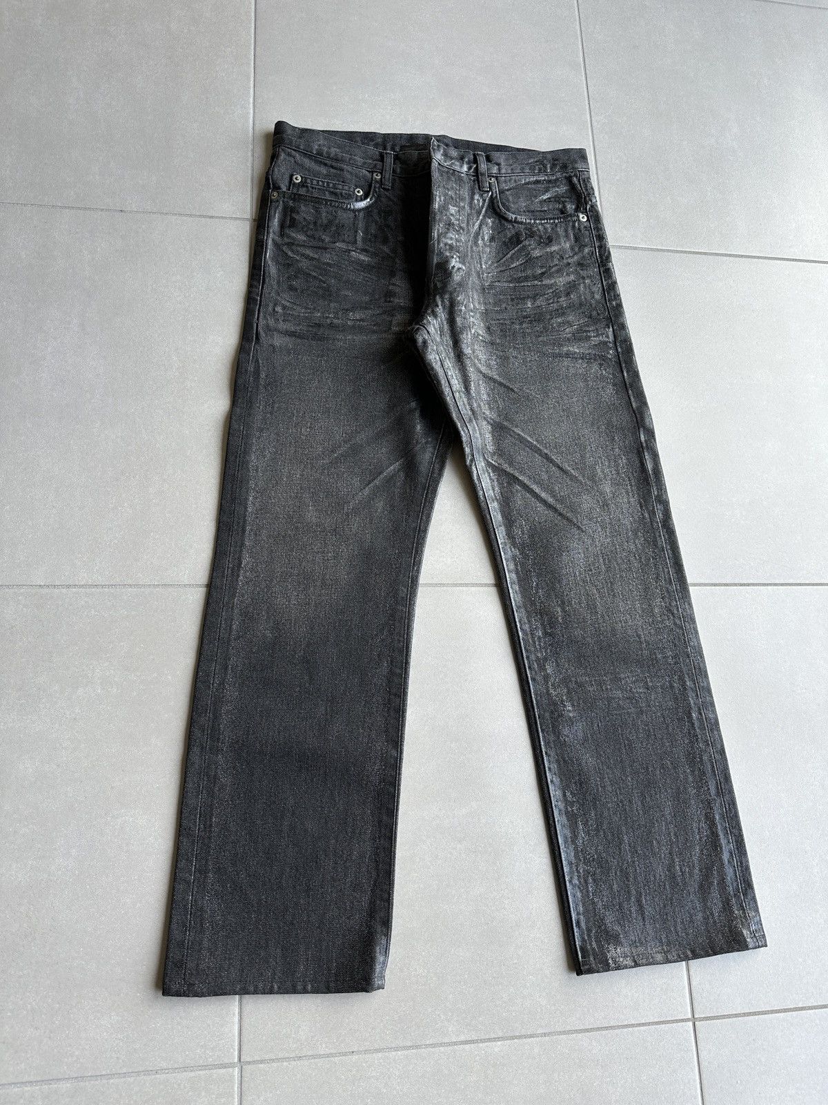 Dior × Hedi Slimane Dior Homme AW07 "navigate" luster waxed denim Size US 32 / EU 48 - 3 Thumbnail
