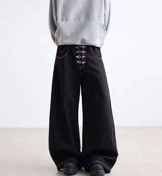Jean zx vintage loose baggy wide Leg y2k bootcut jeans Size US 29 - 5 Thumbnail