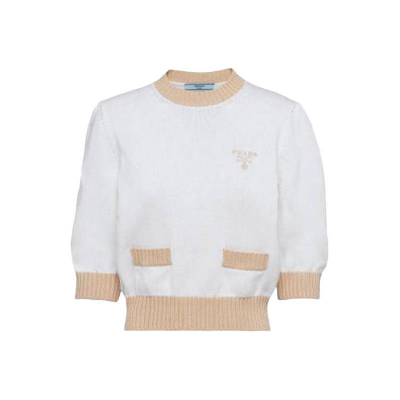 Prada Prada Color Block Short Sleeve Sweater-2506 Size US XS / EU 42 / 0 - 8 Thumbnail