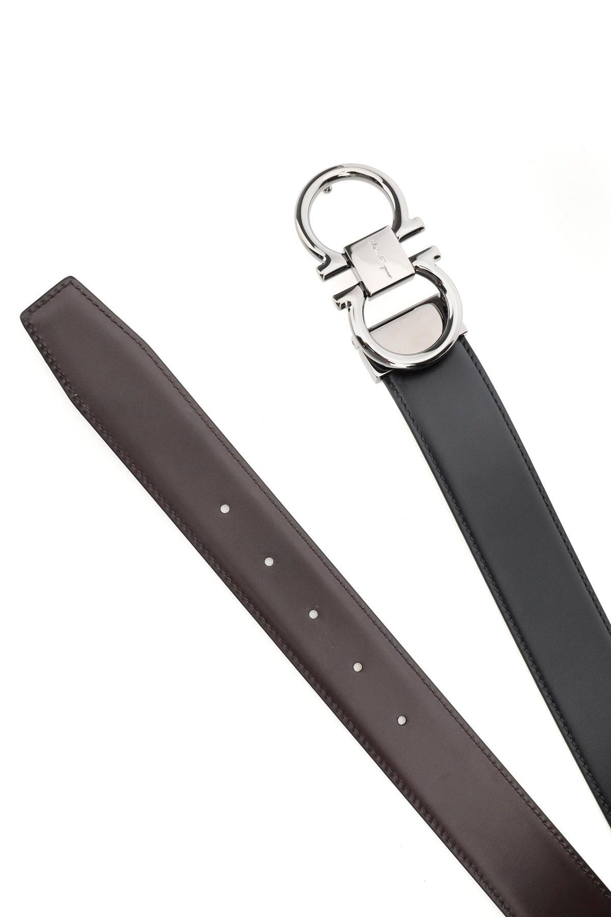 Salvatore Ferragamo o1s22i1n1025 Size: 105 / Reversible Belt in Brown Size 42 - 3 Thumbnail