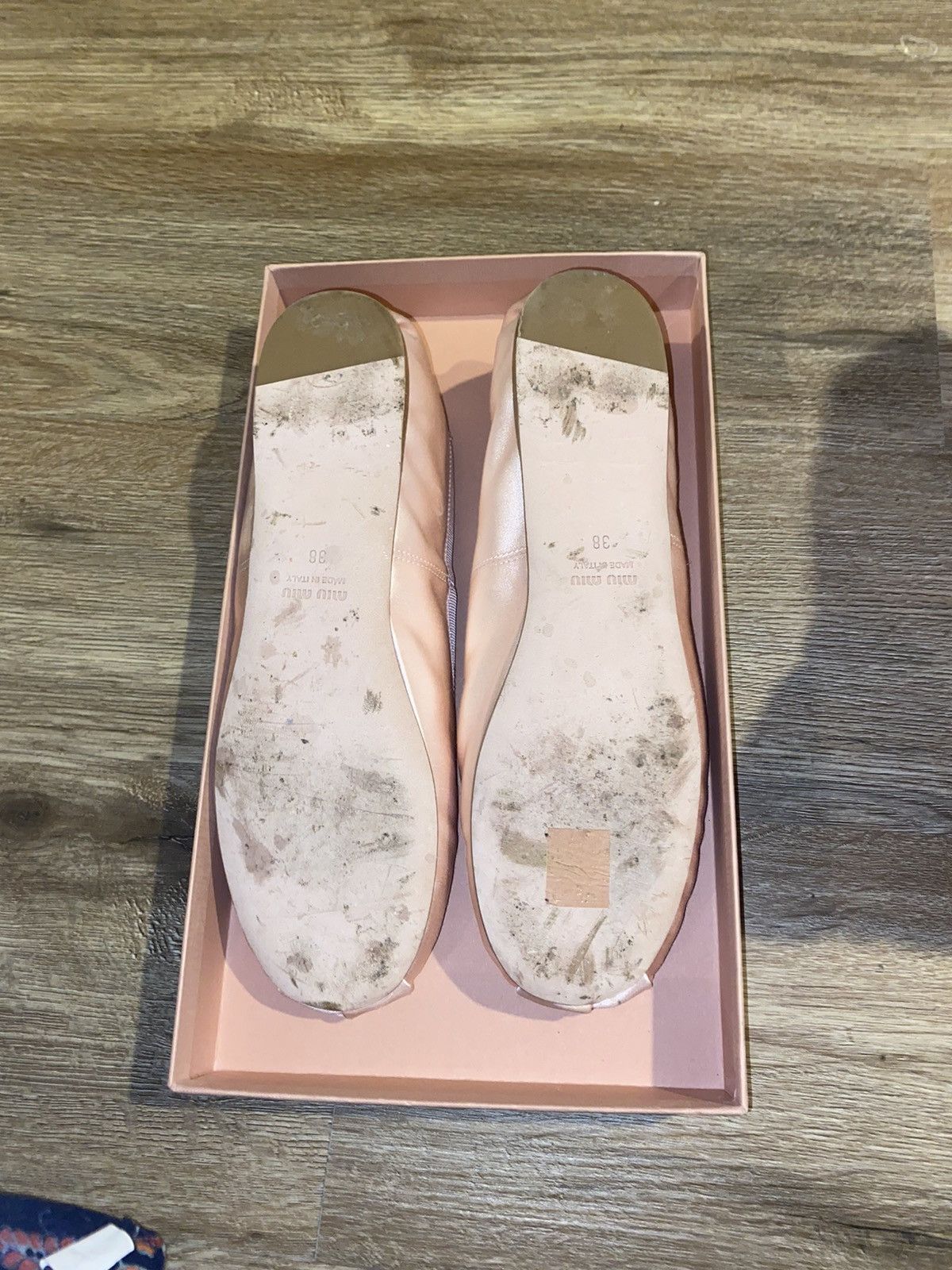 Miu Miu Pink Miu Miu Ballet Flats With Bow Detail Size US 7.5 / IT 37.5 - 11 Thumbnail