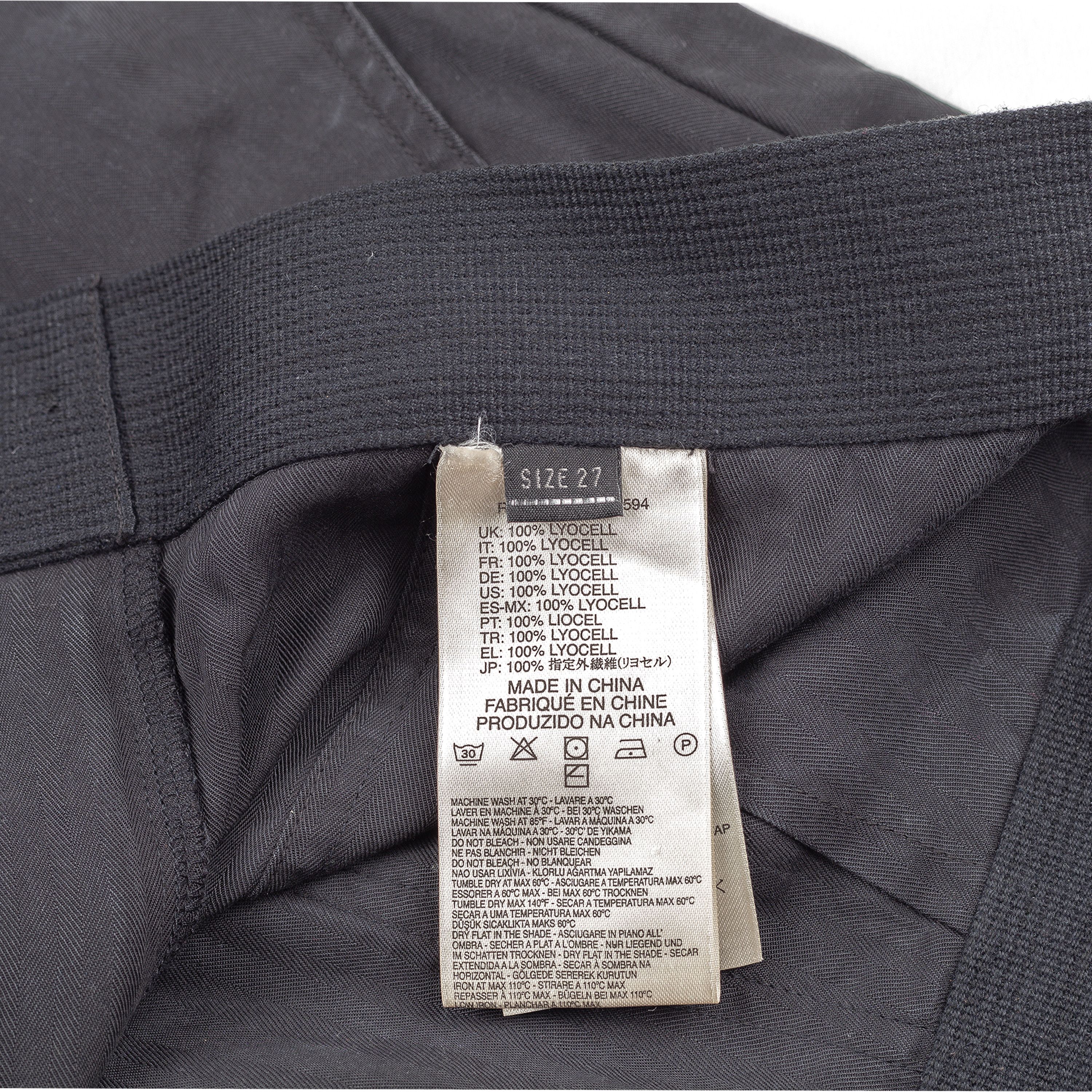 Diesel × Diesel Black Gold Diesel Pinstripe Capri Bondage Cargo Loose Black Pants (S) Size 26" / US 2 / IT 38 - 6 Thumbnail