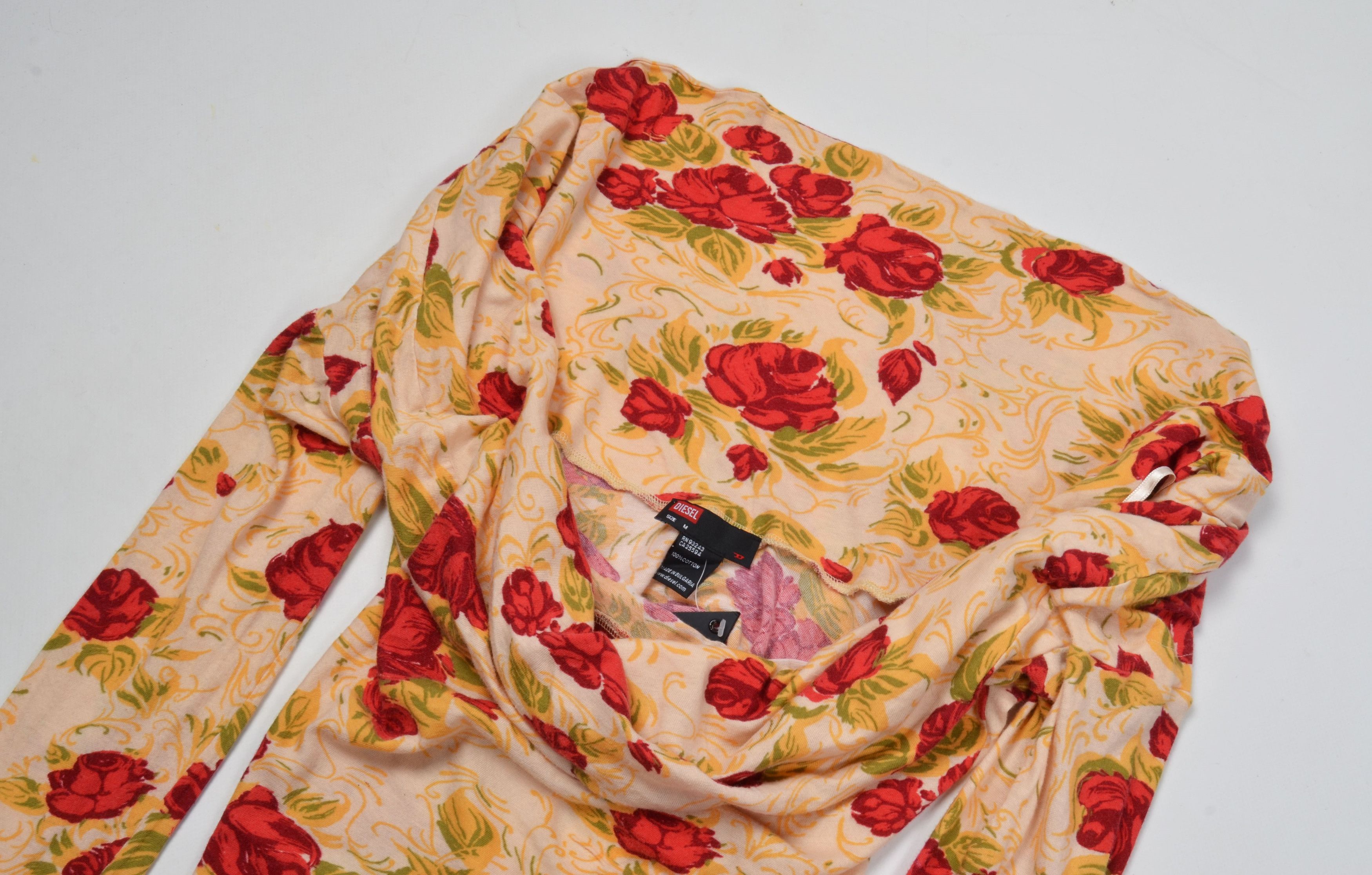 Diesel × Vintage Vintage Diesel Y2K Fairy Floral Cowl Neck Long Sleeve Top Size M / US 6-8 / IT 42-44 - 2 Thumbnail
