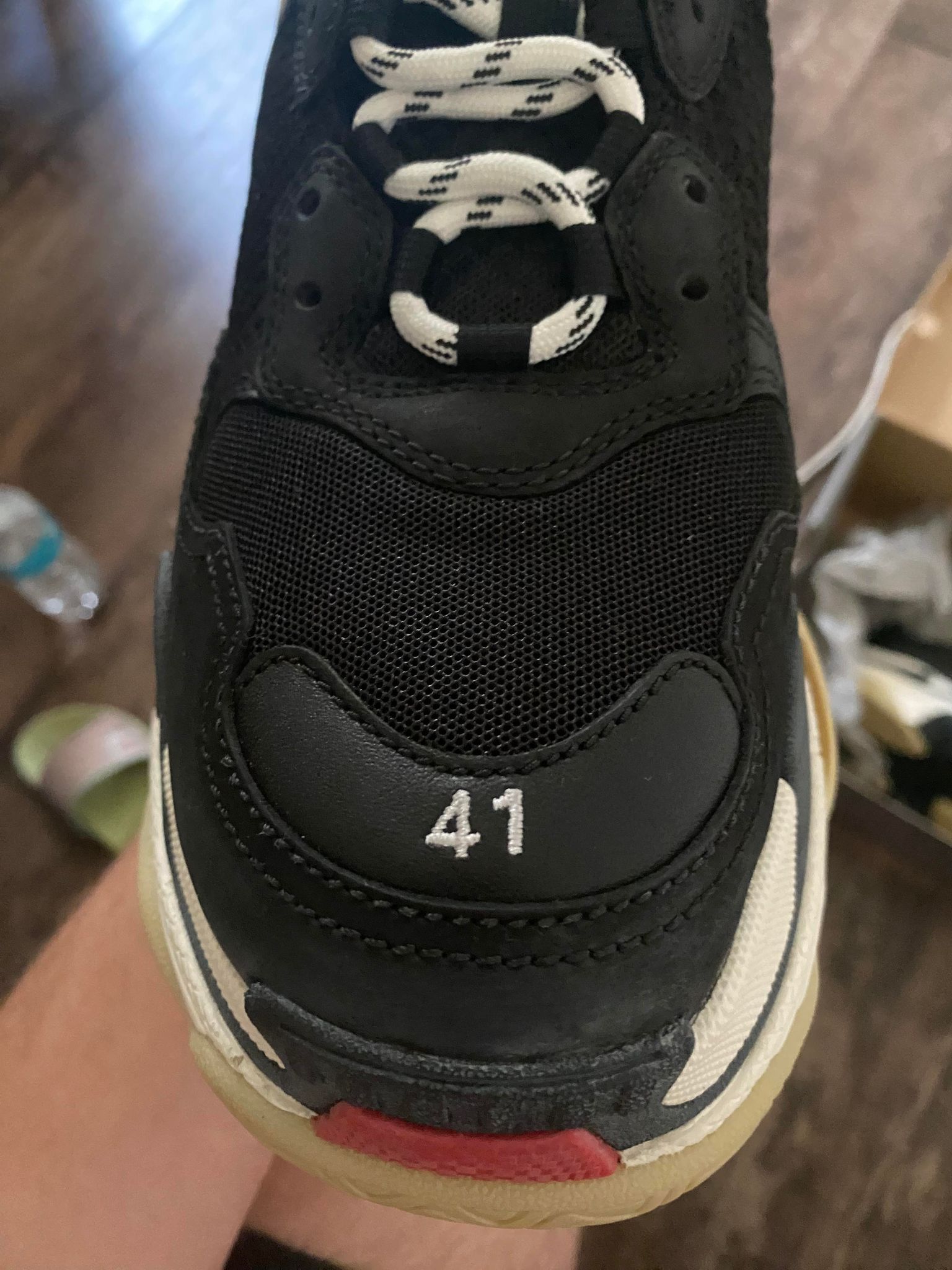 Balenciaga Balenciaga Triple S - Black Red White Size US 8 / EU 41 - 2 Thumbnail