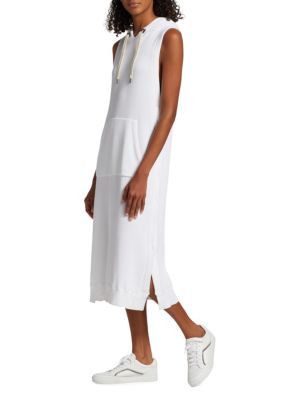 Brunello Cucinelli o1y0725 Midi Dress in White Size XS / US 0-2 / IT 36-38 - 4 Thumbnail