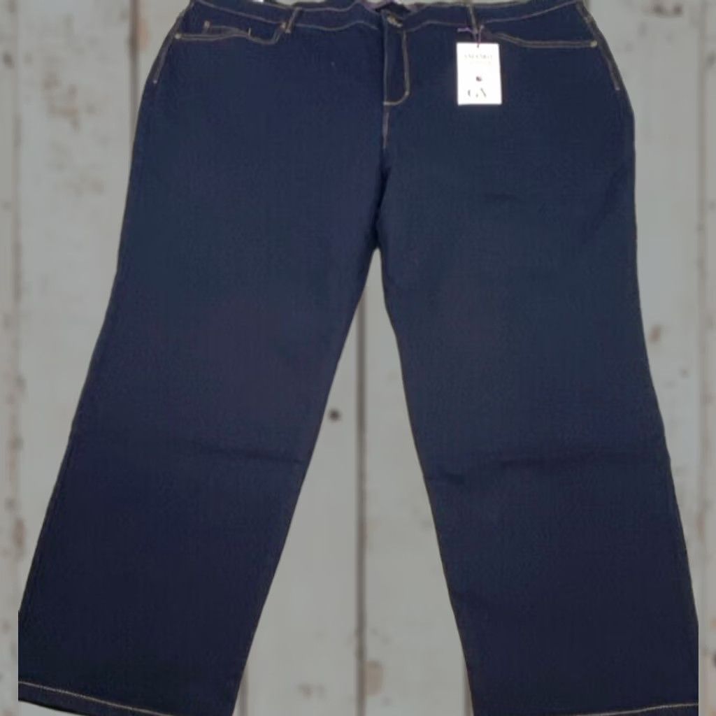 Gloria Vanderbilt Gloria Vanderbilt Jeans Amanda 24W Womens Denim Blue 5-Pocket Stretch Regular Inseam 27.5" NWT Size 42" / US 20 - 1 Thumbnail