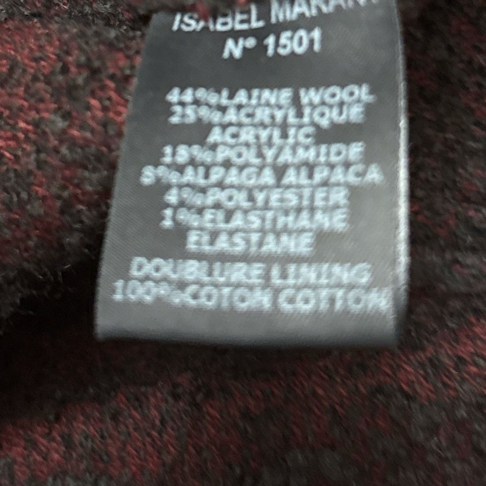 Isabel Marant Isabel Marant textured wool asymmetrical red and black jkt Size S / US 4 / IT 40 - 7 Thumbnail