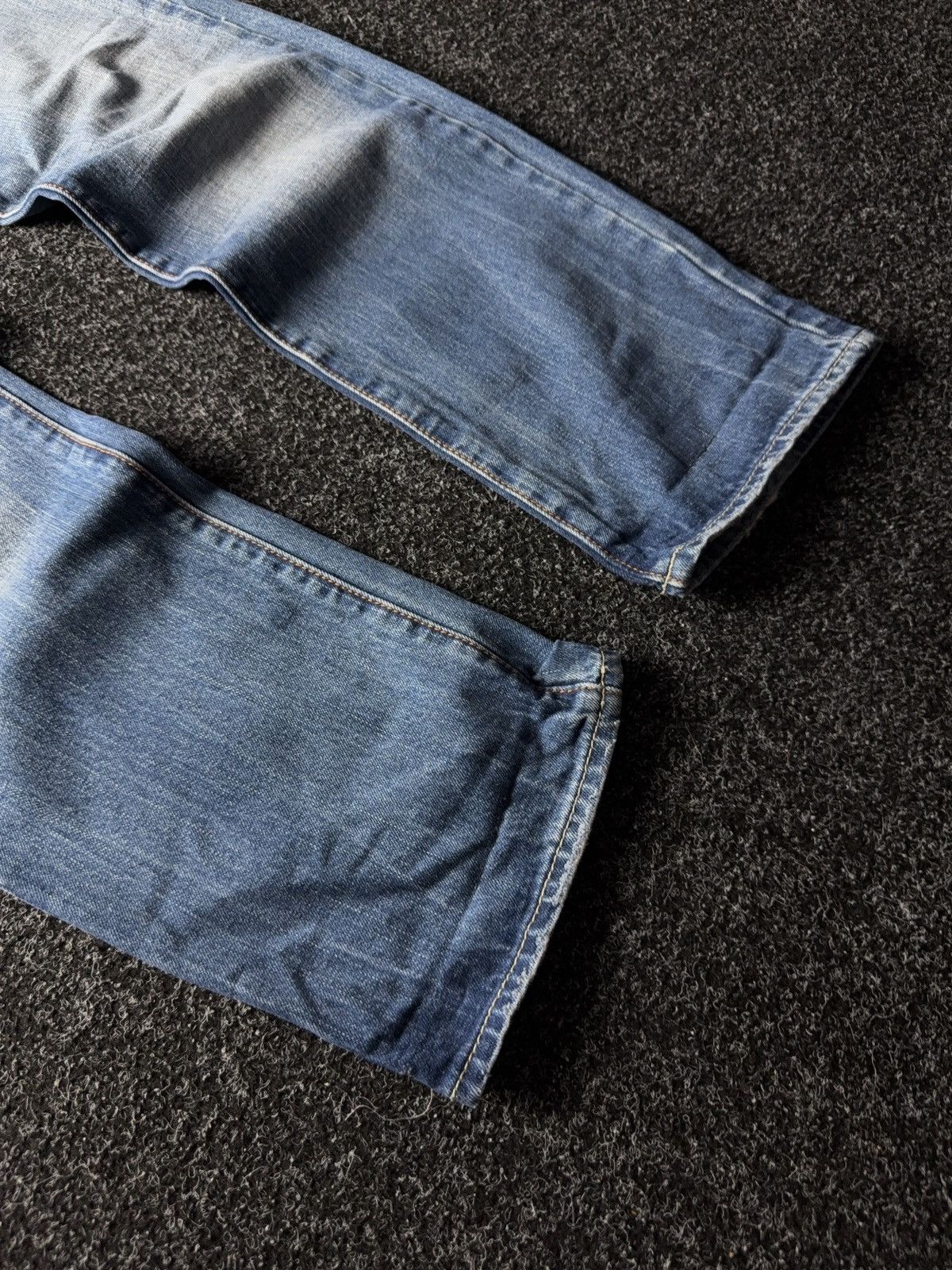 Hugo Boss Vintage 90s Y2K BOSS Orange Distressed Button Fly Jeans Size US 35 - 4 Thumbnail
