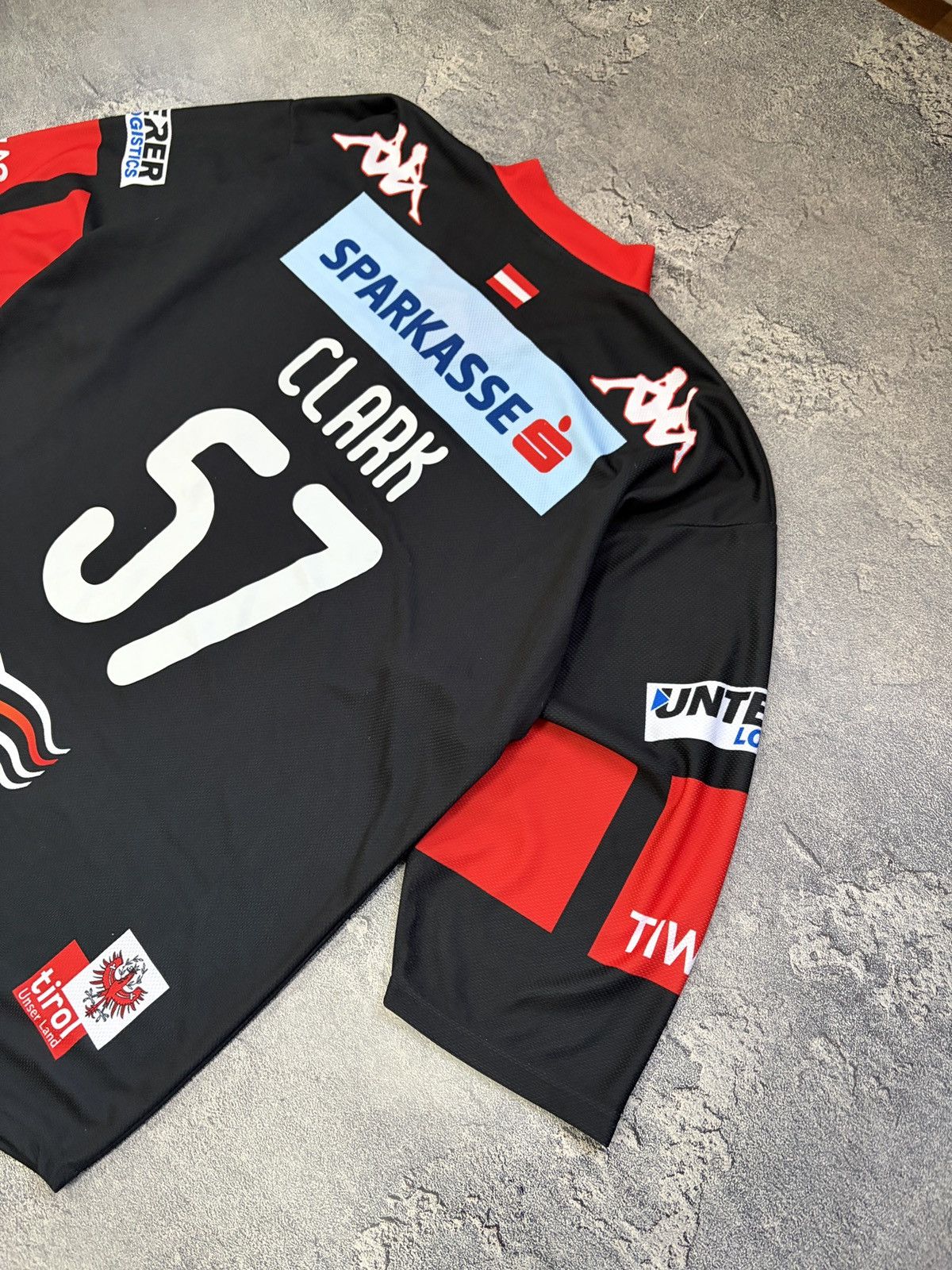 Kappa Team Signed HC Innsbruck Kappa Hockey Jersey #57 Clark XL Size US XL / EU 56 / 4 - 13 Thumbnail