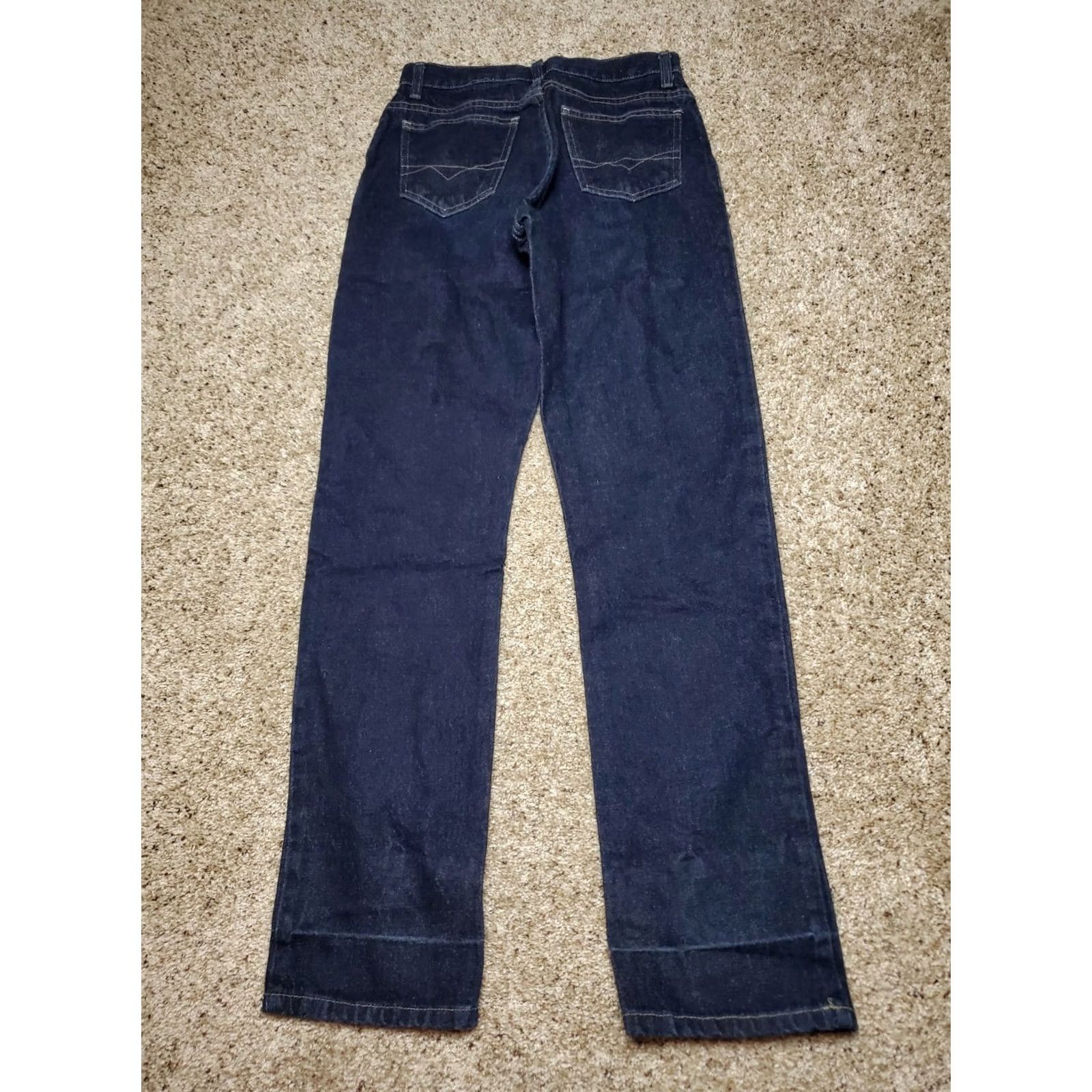 Anchor Blue VINTAGE Anchor Blue Jeans 5/6M Junior Blue Baggy Straight Leg Dark Wash Y2K Jeans Womens 90s Grunge Size 27" / US 4 / IT 40 - 6 Thumbnail