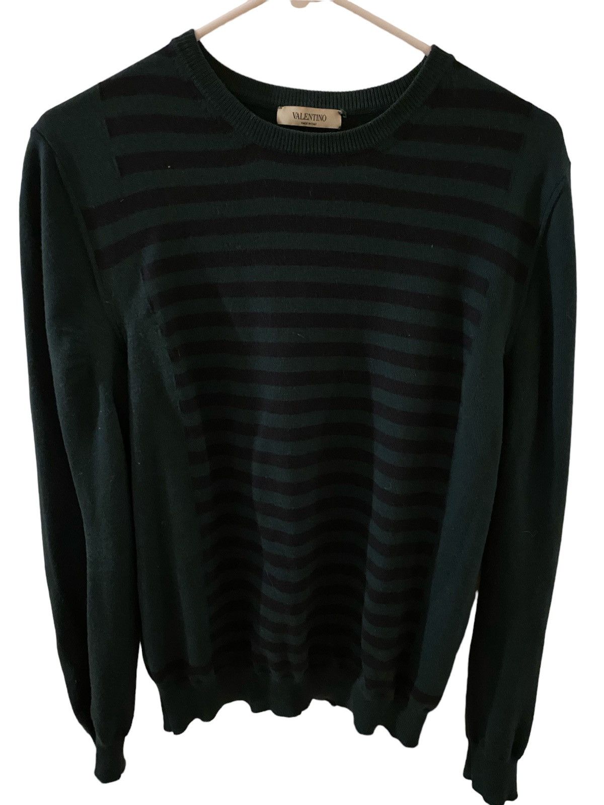 image of Beautiful Valentino Men’S Striped Pullover! in Green, Men's (Size Small)