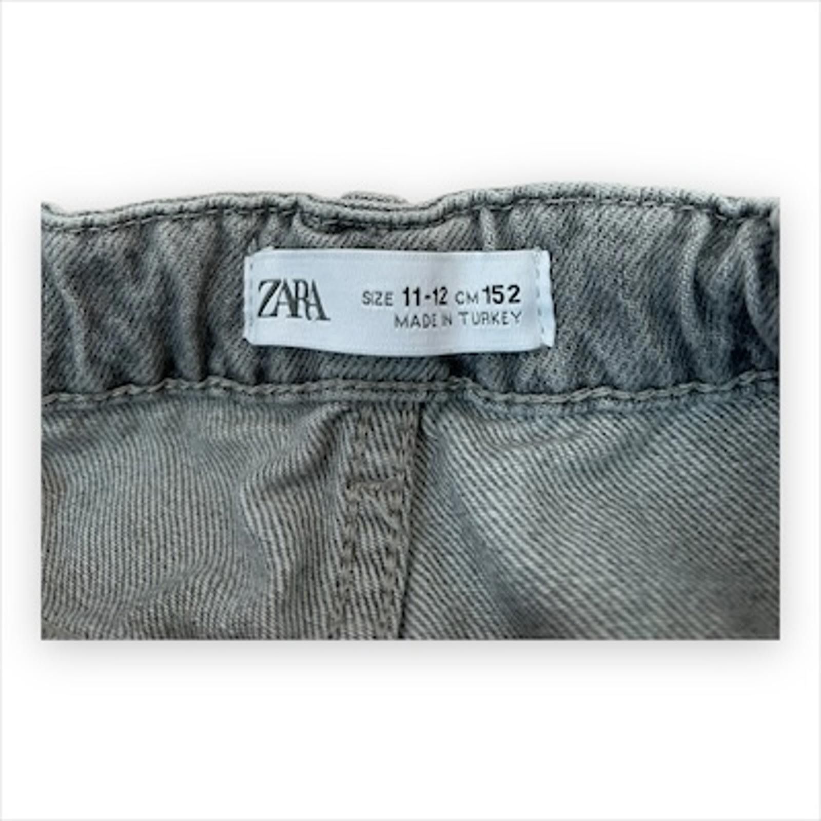 Zara Zara Cuffed Regular Fit Girls Jeans Size: 11-12 Years (G29) Size 24" / US 00 / IT 34 - 5 Thumbnail