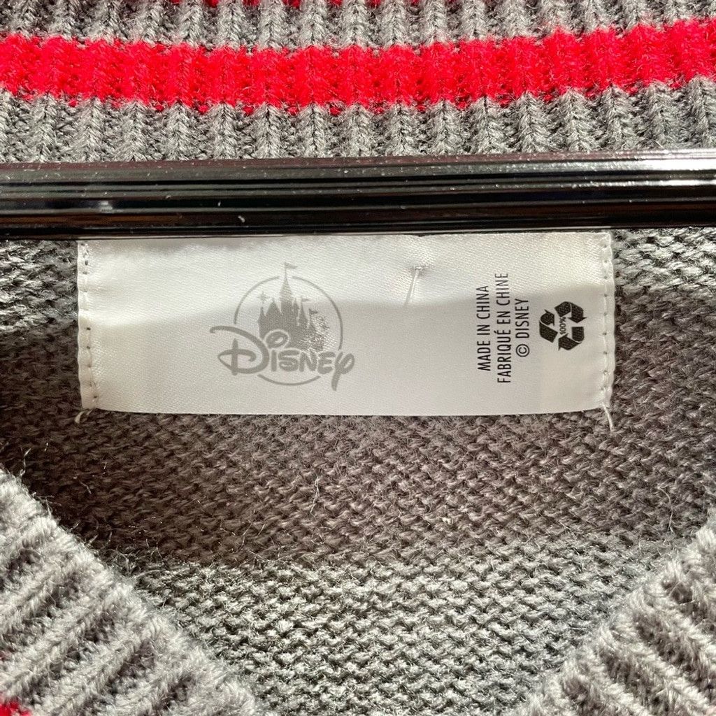 Disney Disney Grey Mickey Mouse Varsity Striped V Neck Sweater XS Size XS / US 0-2 / IT 36-38 - 6 Thumbnail