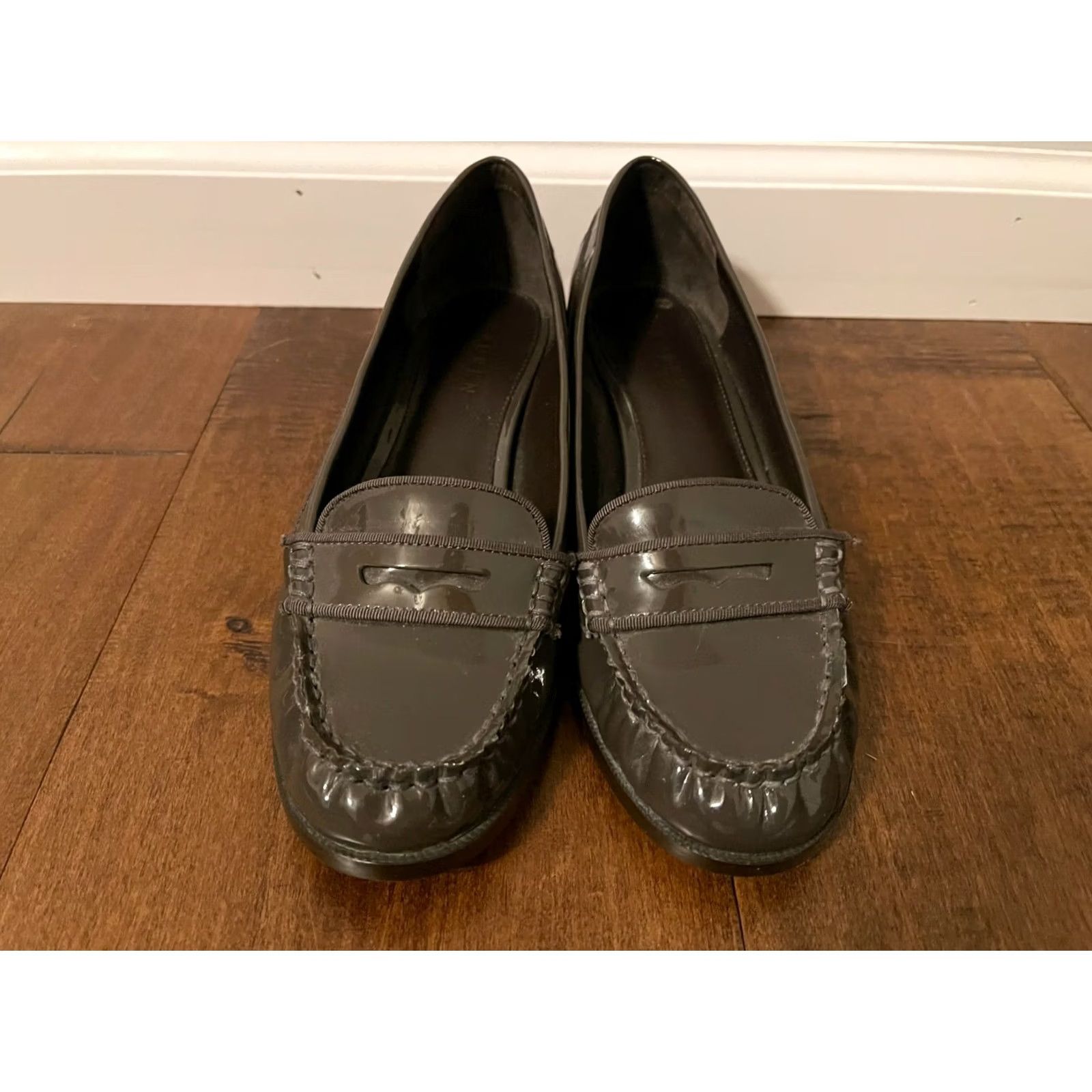 Ralph Lauren Lauren Ralph Lauren Gray Patent Leather Penny Loafer Pumps Heels Women's 8B Size US 8 / IT 38 - 4 Thumbnail