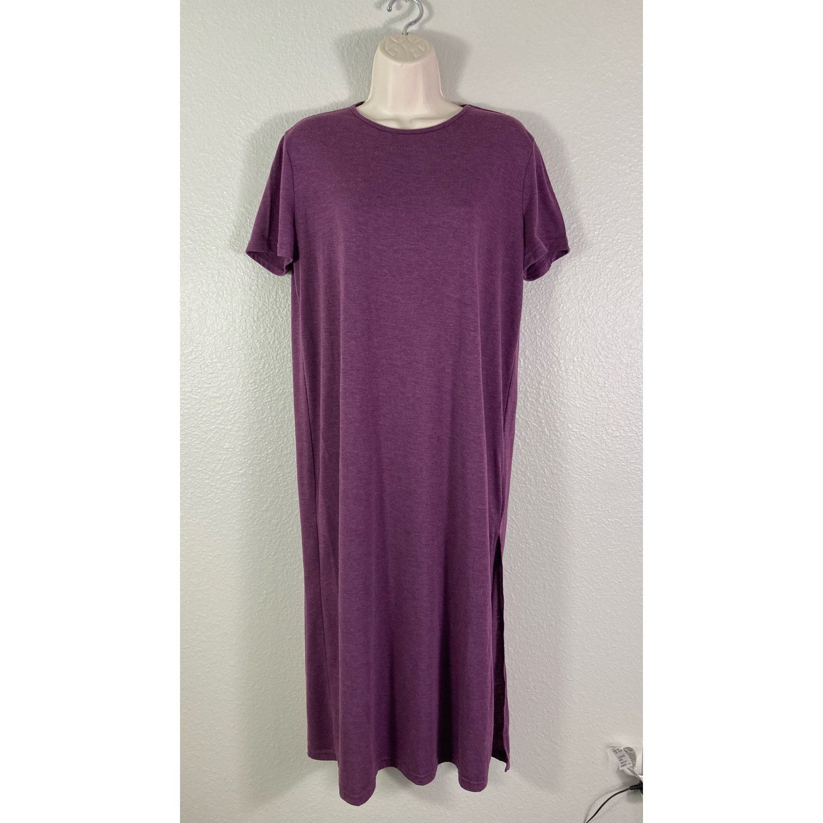 Shein SHEIN Women's Purple Short Sleeve T-Shirt Dressl Size L Size L / US 10 / IT 46 - 3 Thumbnail
