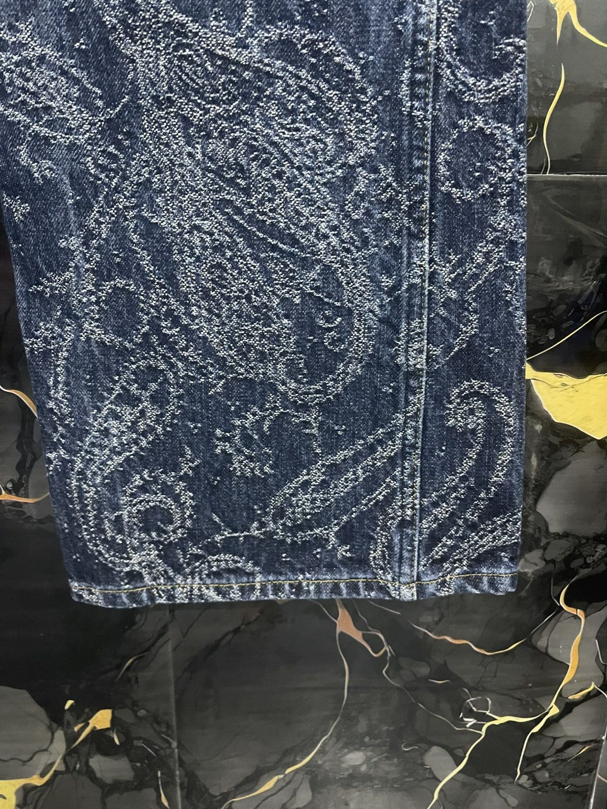 Needles Needles Paisly Denim Pant Size US 33 - 15 Thumbnail