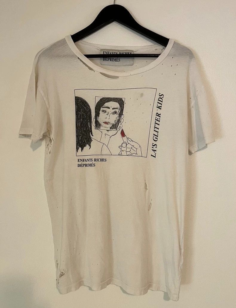 Enfants Riches Deprimes Children’s Lipstick Print Short Sleeve Shirt-2506 Size US M / EU 48-50 / 2 - 2 Thumbnail