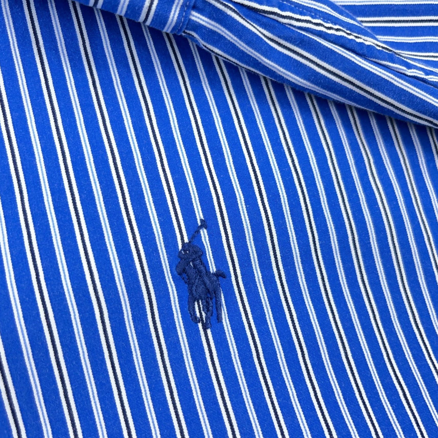 Ralph Lauren Ralph Lauren Shirt Men 16.5 34 Blue Button-Up Striped Poplin Dress Custom Fit Boyfriend Classic American Preppy N/A Mens Size 46R - 4 Thumbnail